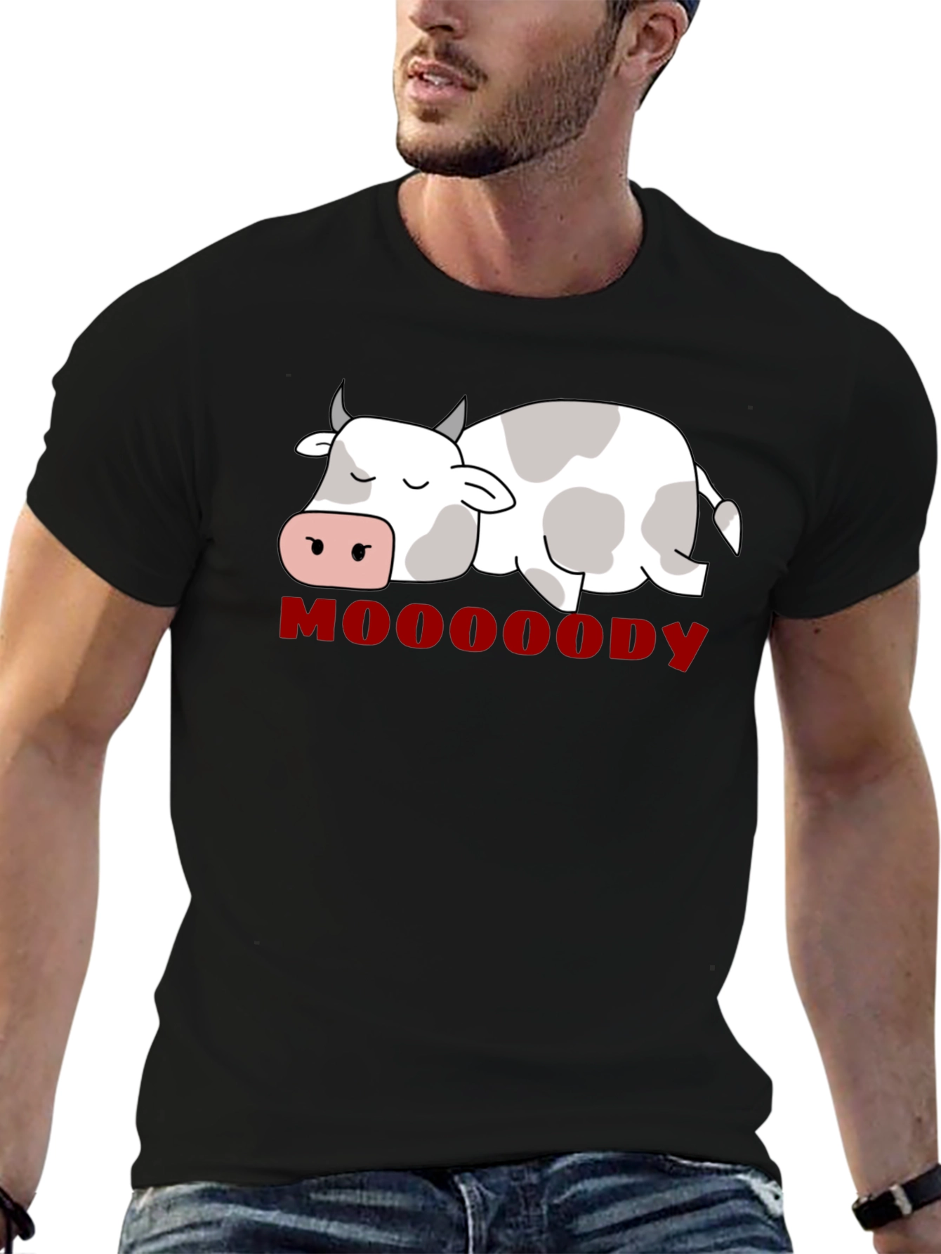 Mooody Cow Graphic T-Shirt - Relaxed Fit