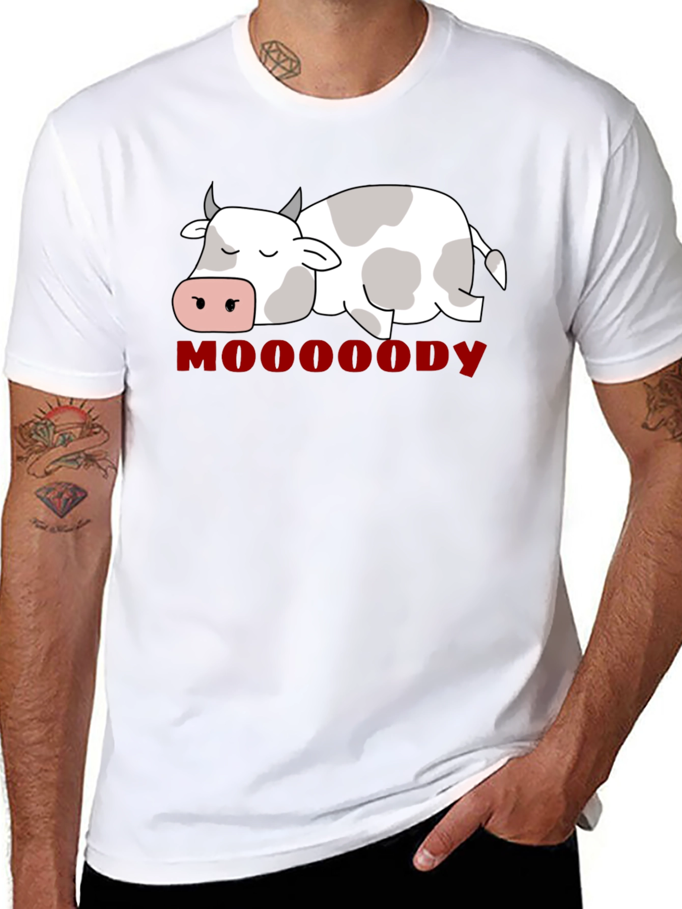 Mooody Cow Graphic T-Shirt - Relaxed Fit
