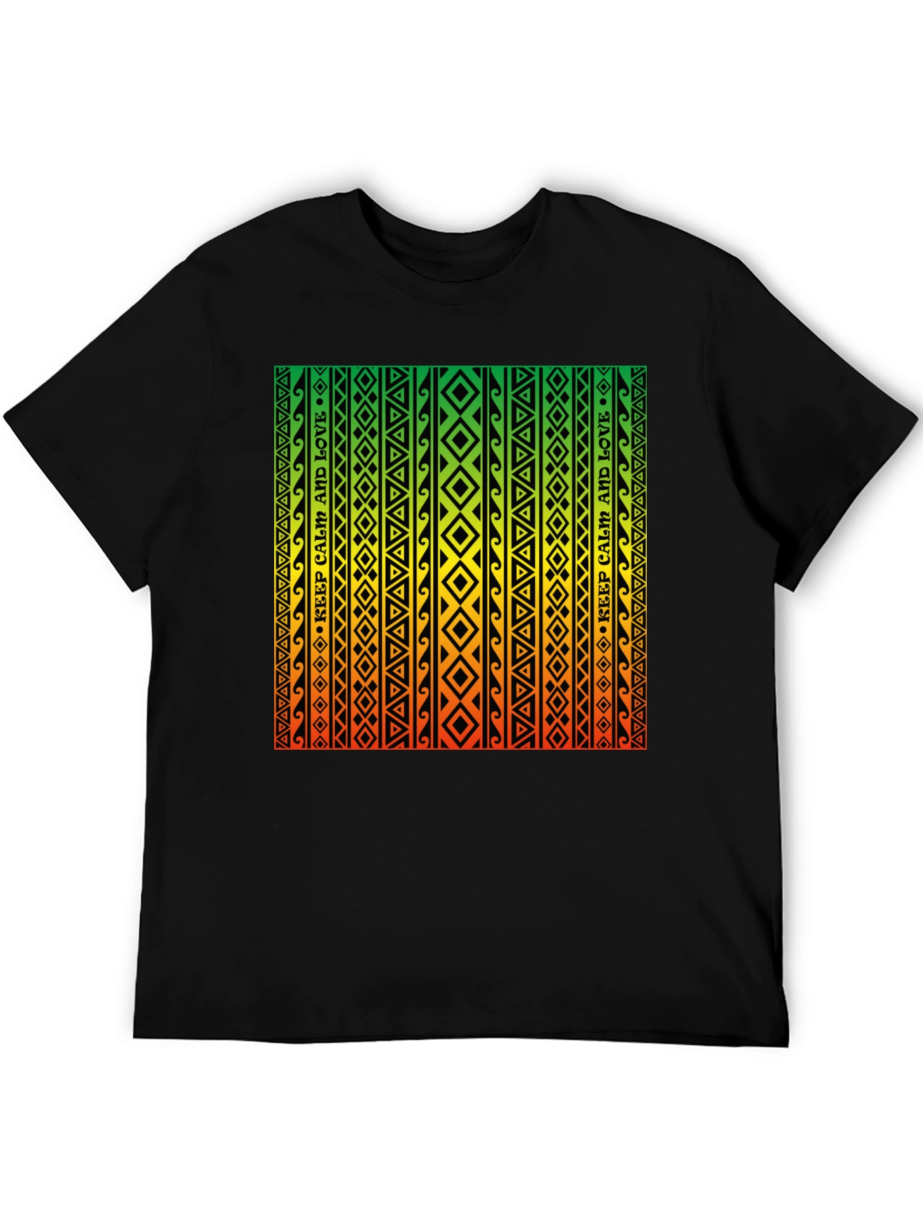 Rasta Style Graphic Tee - Keep Calm and Love