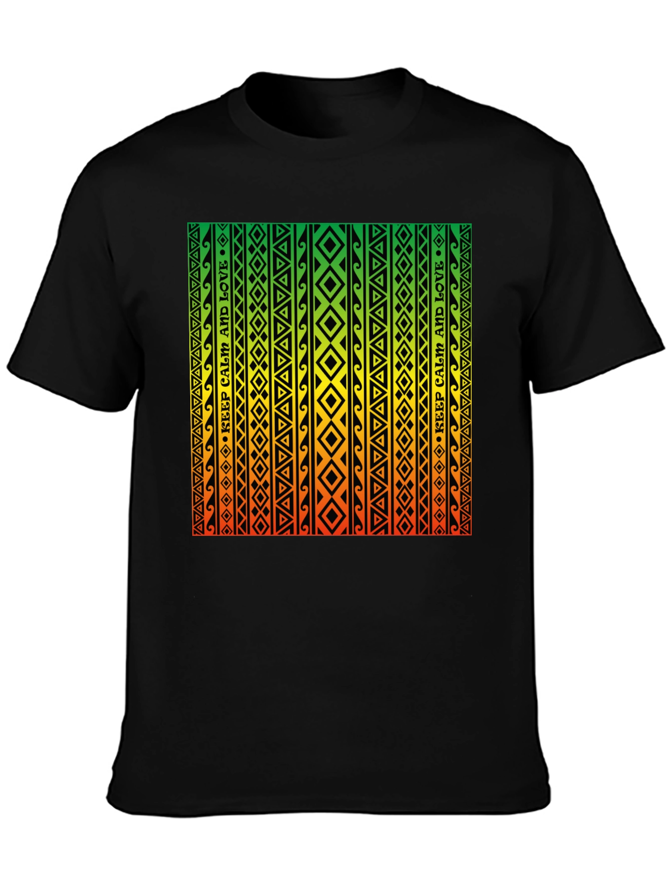 Rasta Style Graphic Tee - Keep Calm and Love