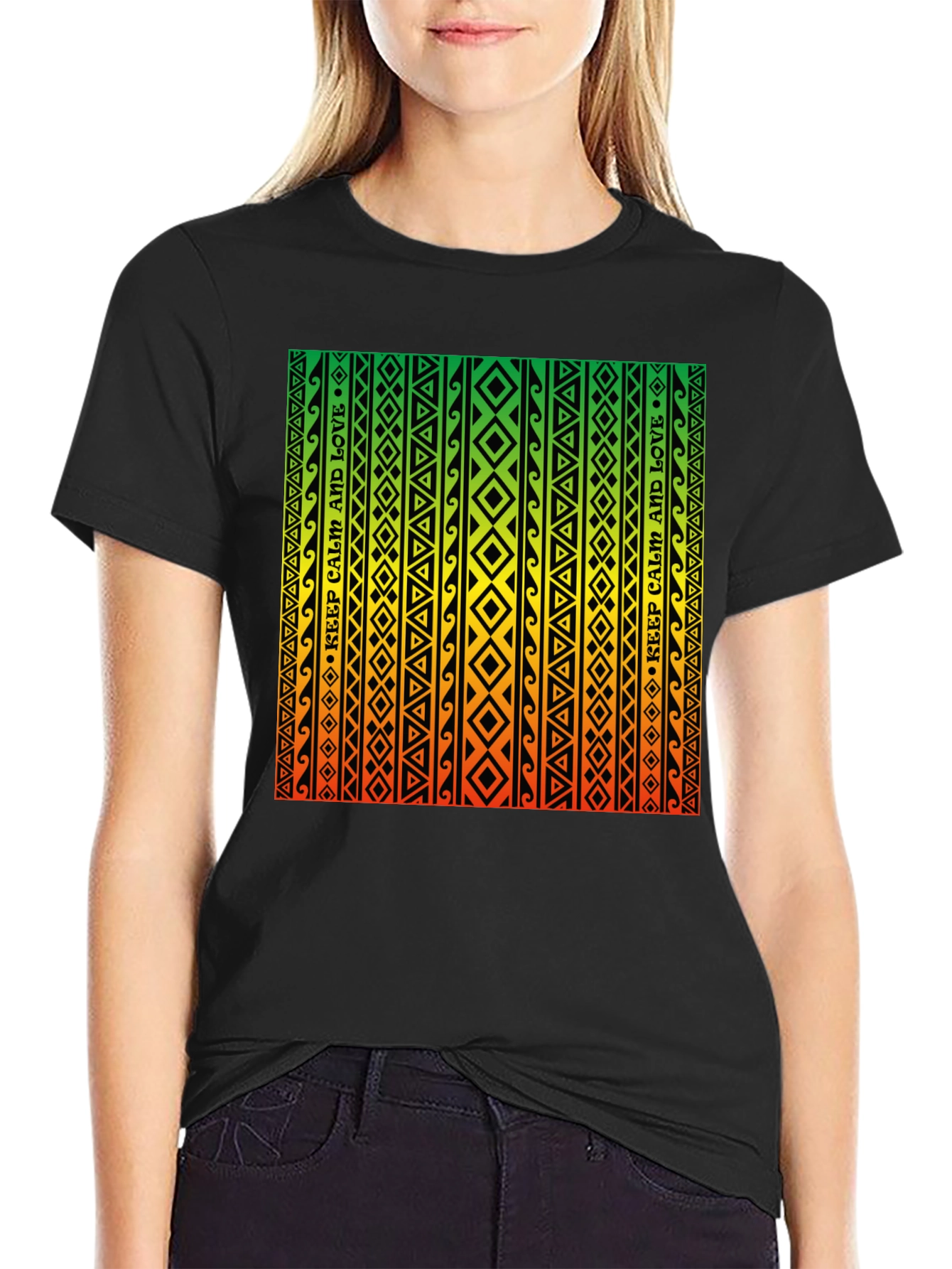 Rasta Style Graphic Tee - Keep Calm and Love