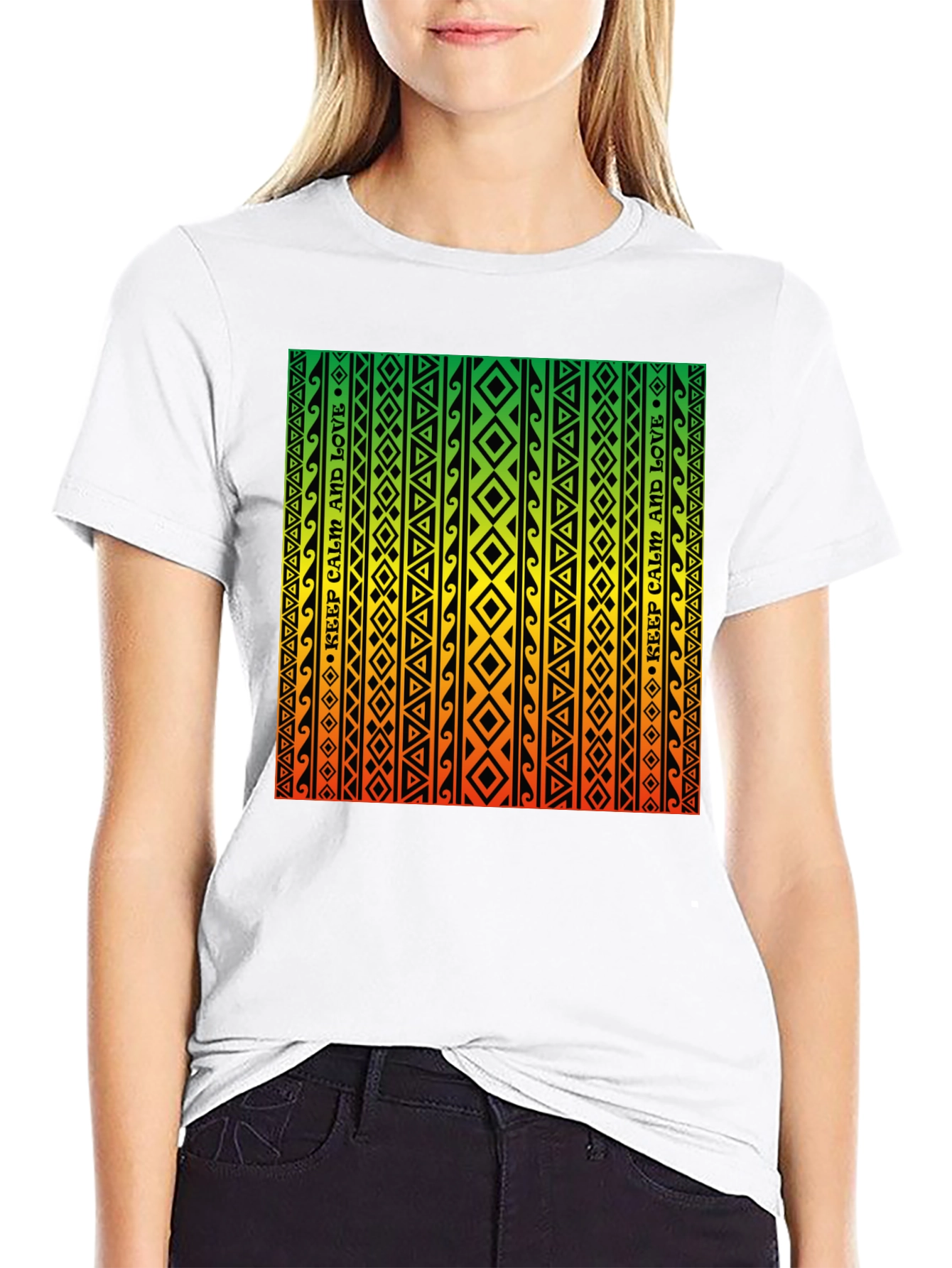 Rasta Style Graphic Tee - Keep Calm and Love