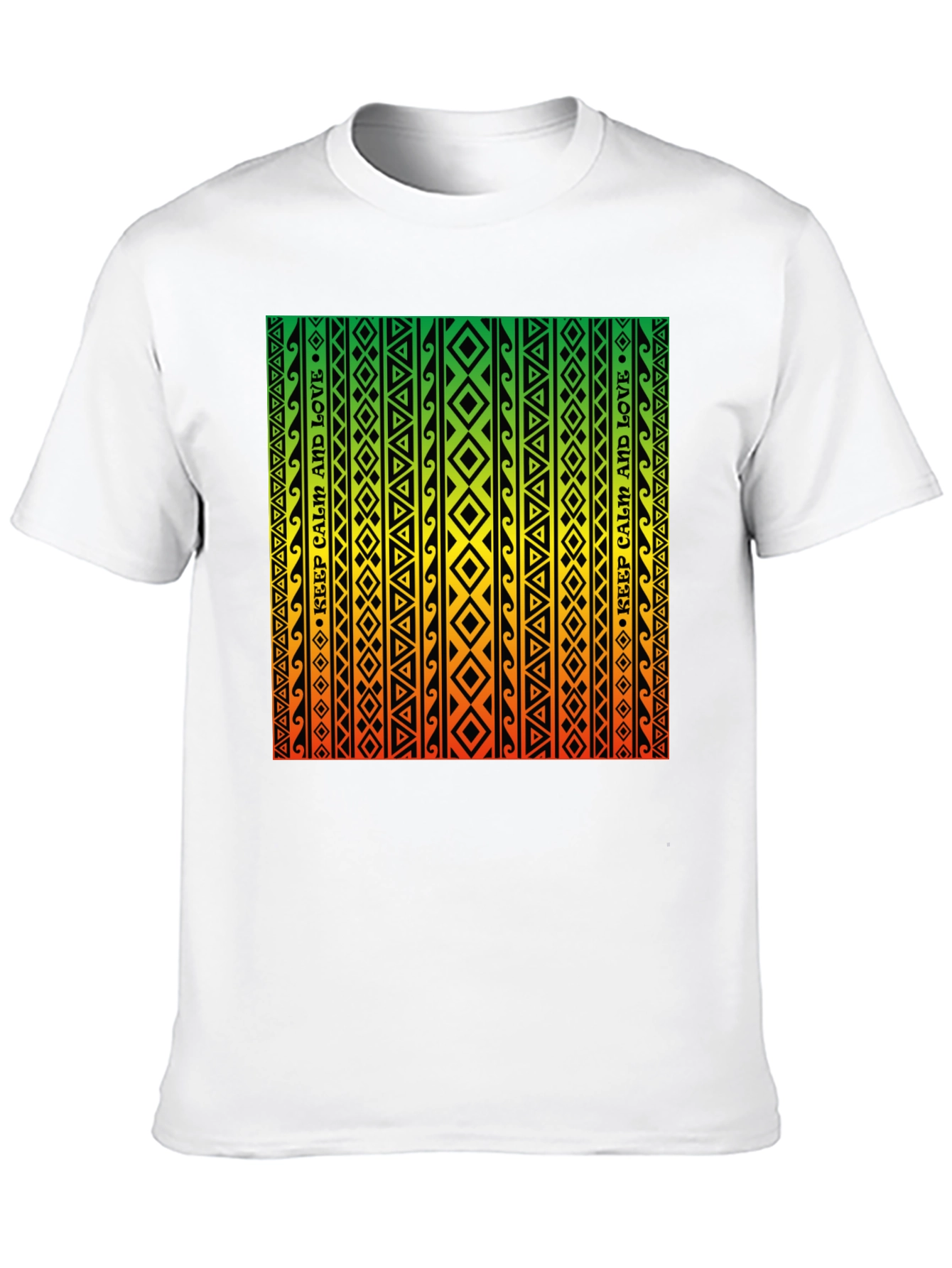 Rasta Style Graphic Tee - Keep Calm and Love
