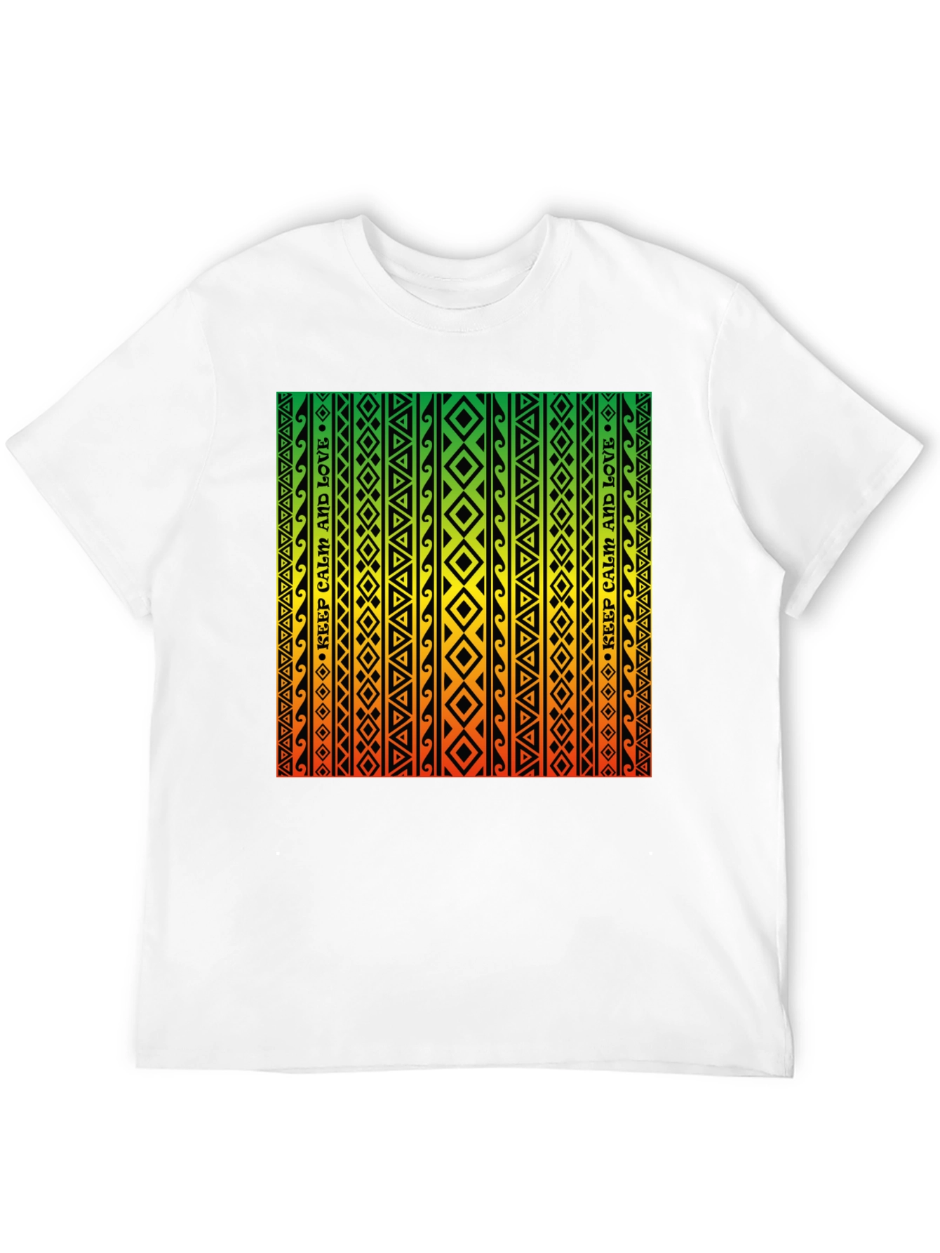 Rasta Style Graphic Tee - Keep Calm and Love