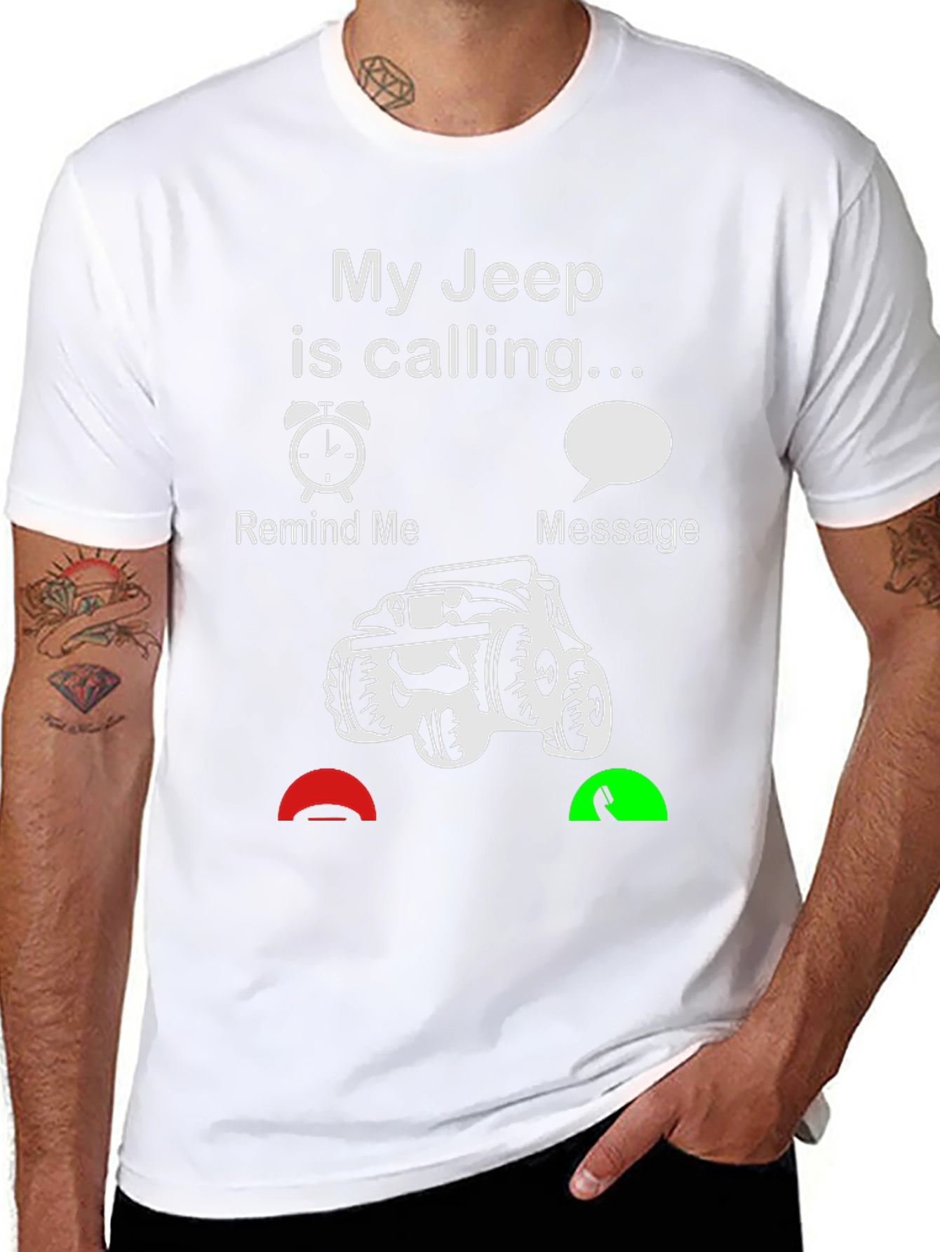 My Jeep is Calling Black T-Shirt