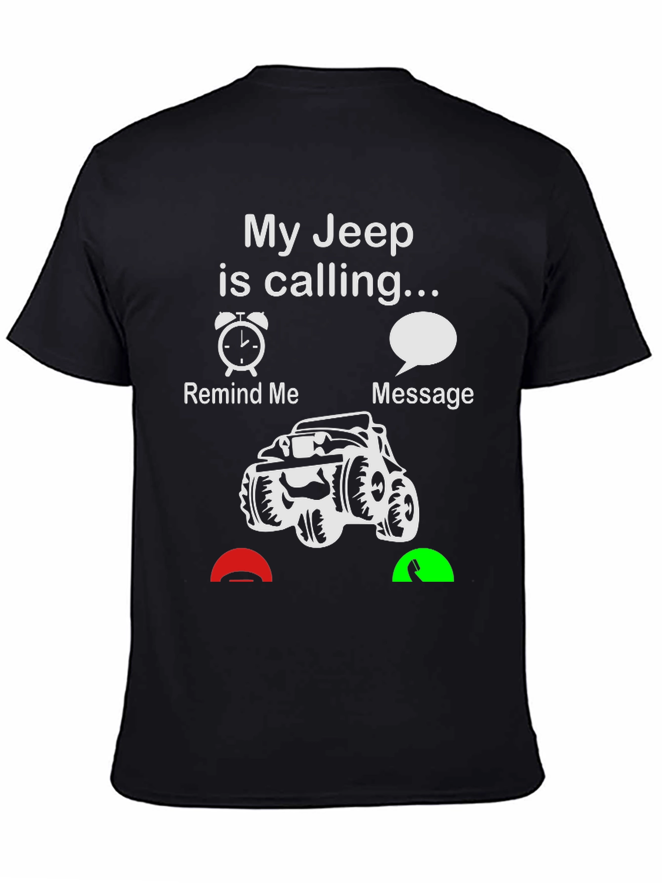 My Jeep is Calling Black T-Shirt