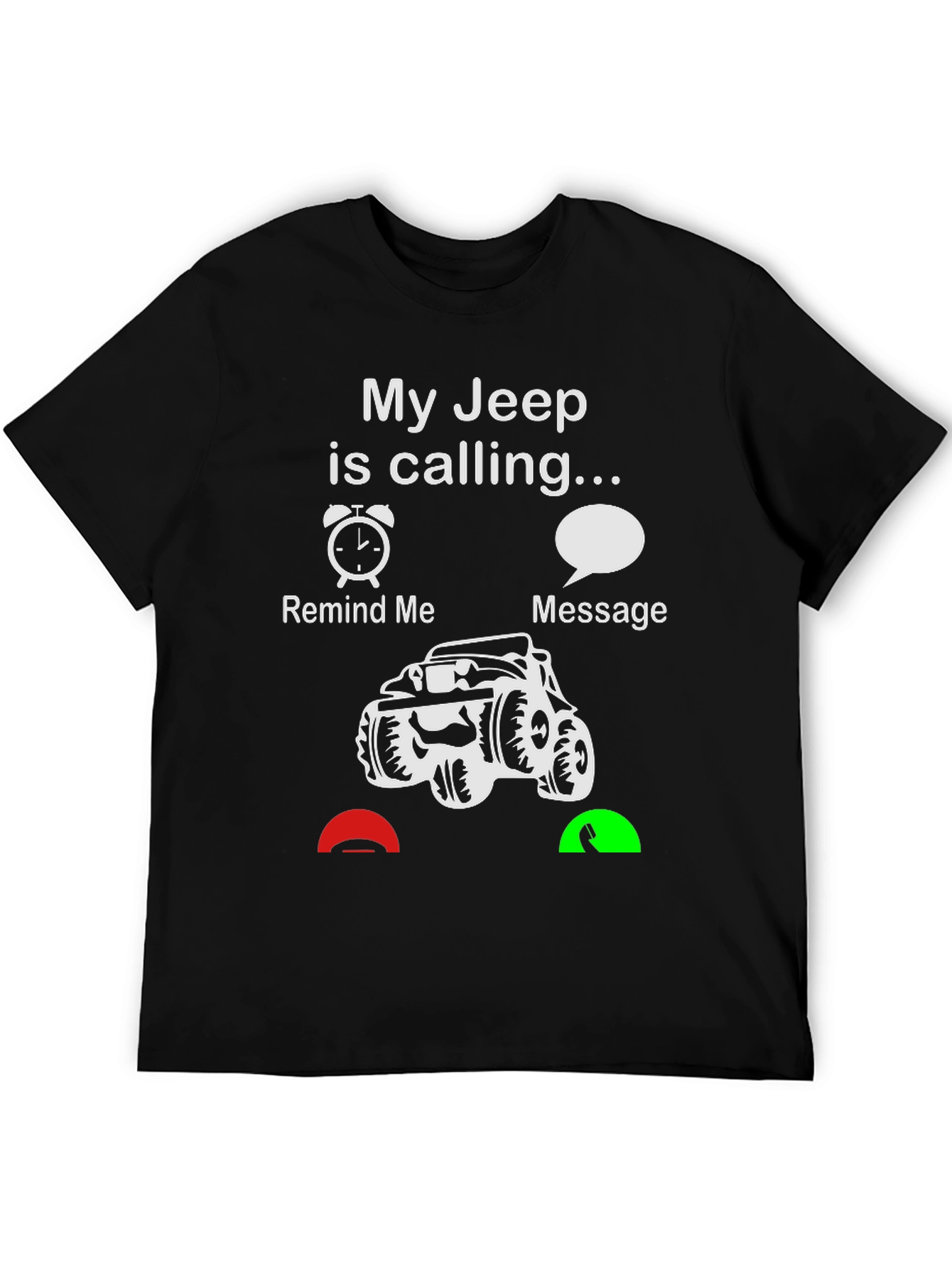My Jeep is Calling Black T-Shirt