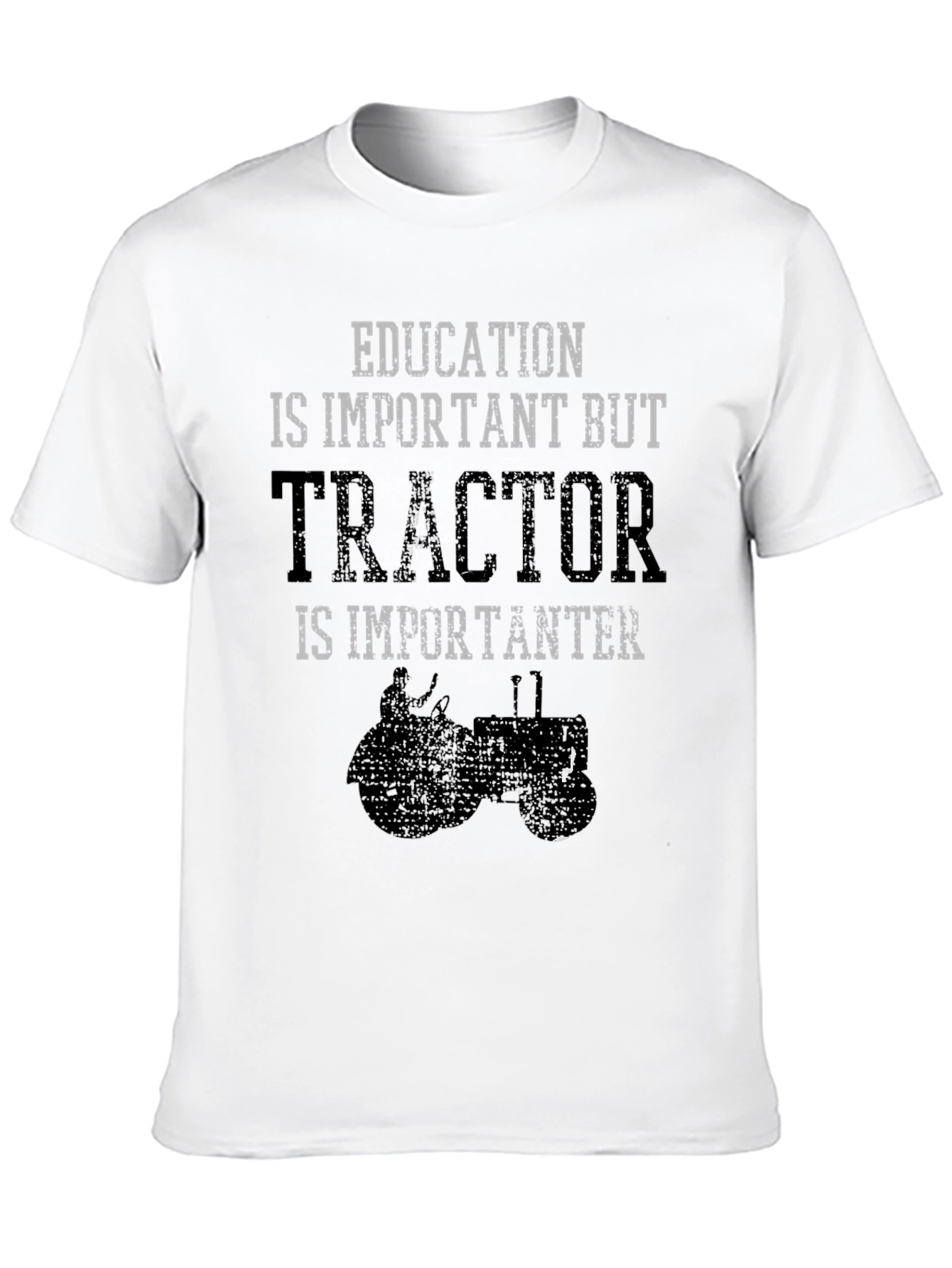 Funny Tractor T-Shirt - Education is Important