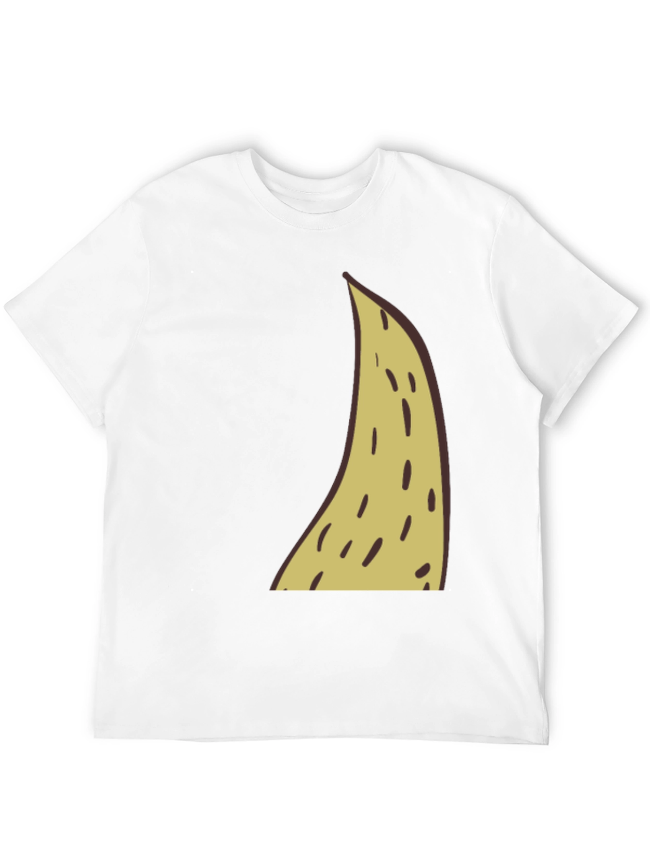 Funny Banana Slice Graphic Tee - Black Cotton T-Shirt