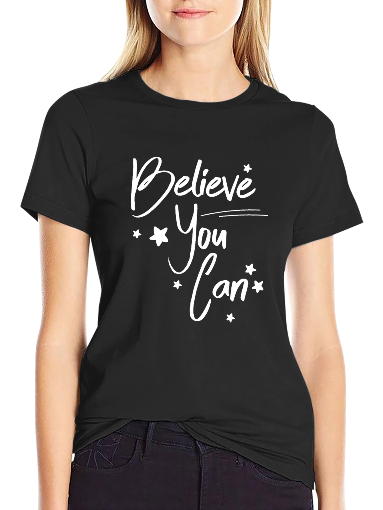 Believe You Can Graphic Black T-Shirt