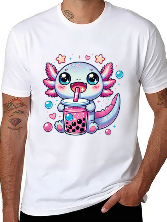 Axolotl Bubble Tea Graphic T-Shirt