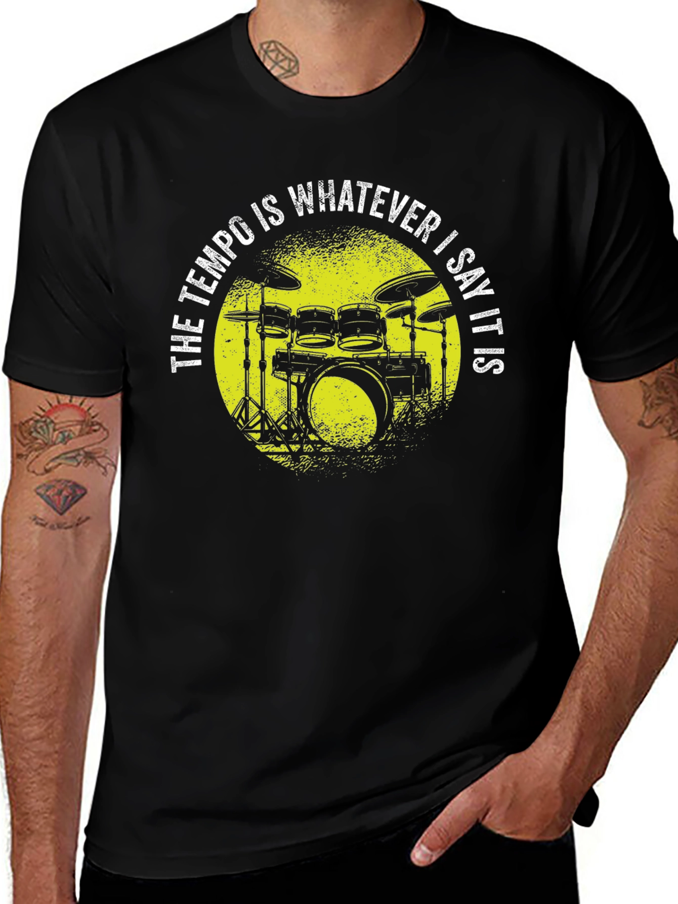 Drummer Tempo T-Shirt - Funny Music Shirt