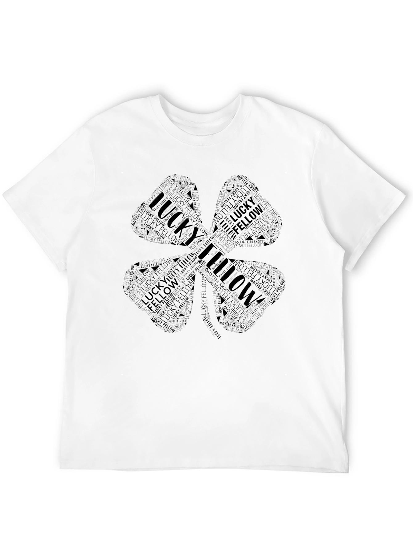 Lucky Fellow Clover Graphic Tee - Black