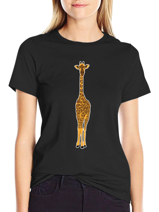Giraffe Graphic Tee - Mens Black Crew Neck T-Shirt