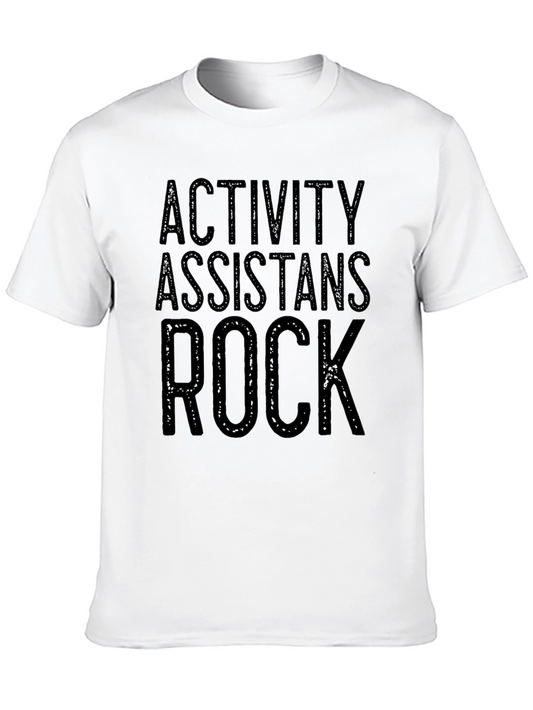 Activity Assistants Rock Black Graphic Tee Shirt