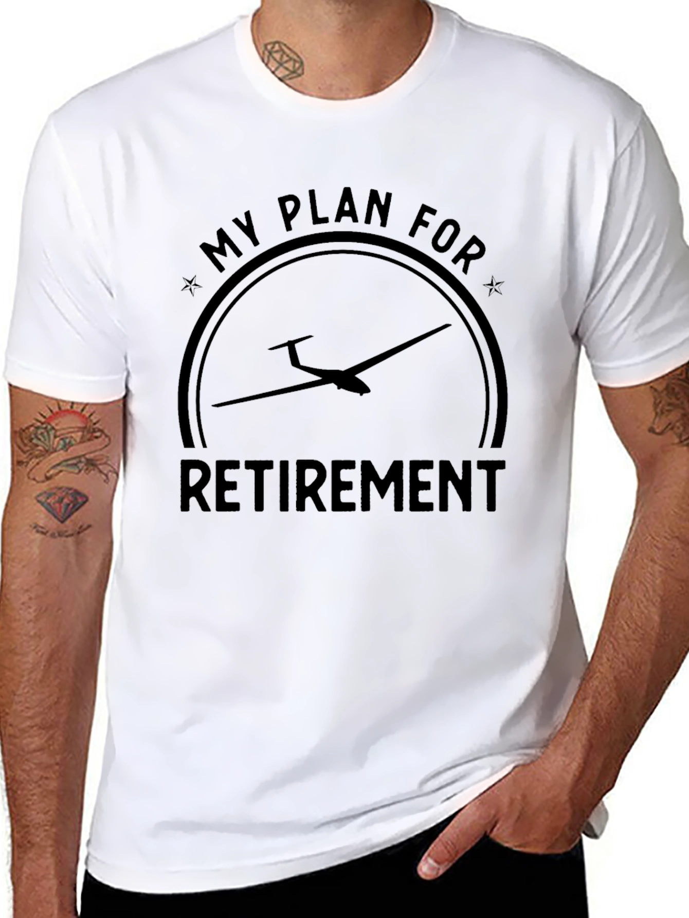 Retirement Plan Glider T-Shirt | Aviation Enthusiast Tee