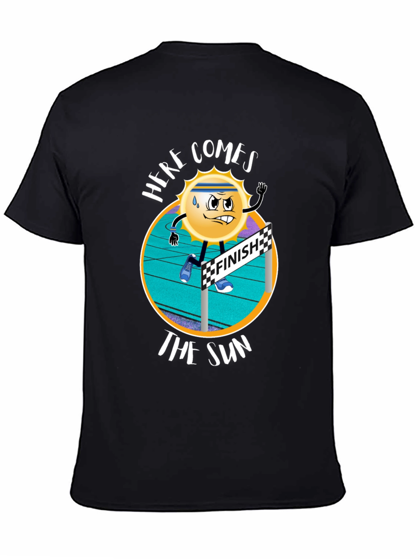 Here Comes The Sun Black Graphic T-Shirt