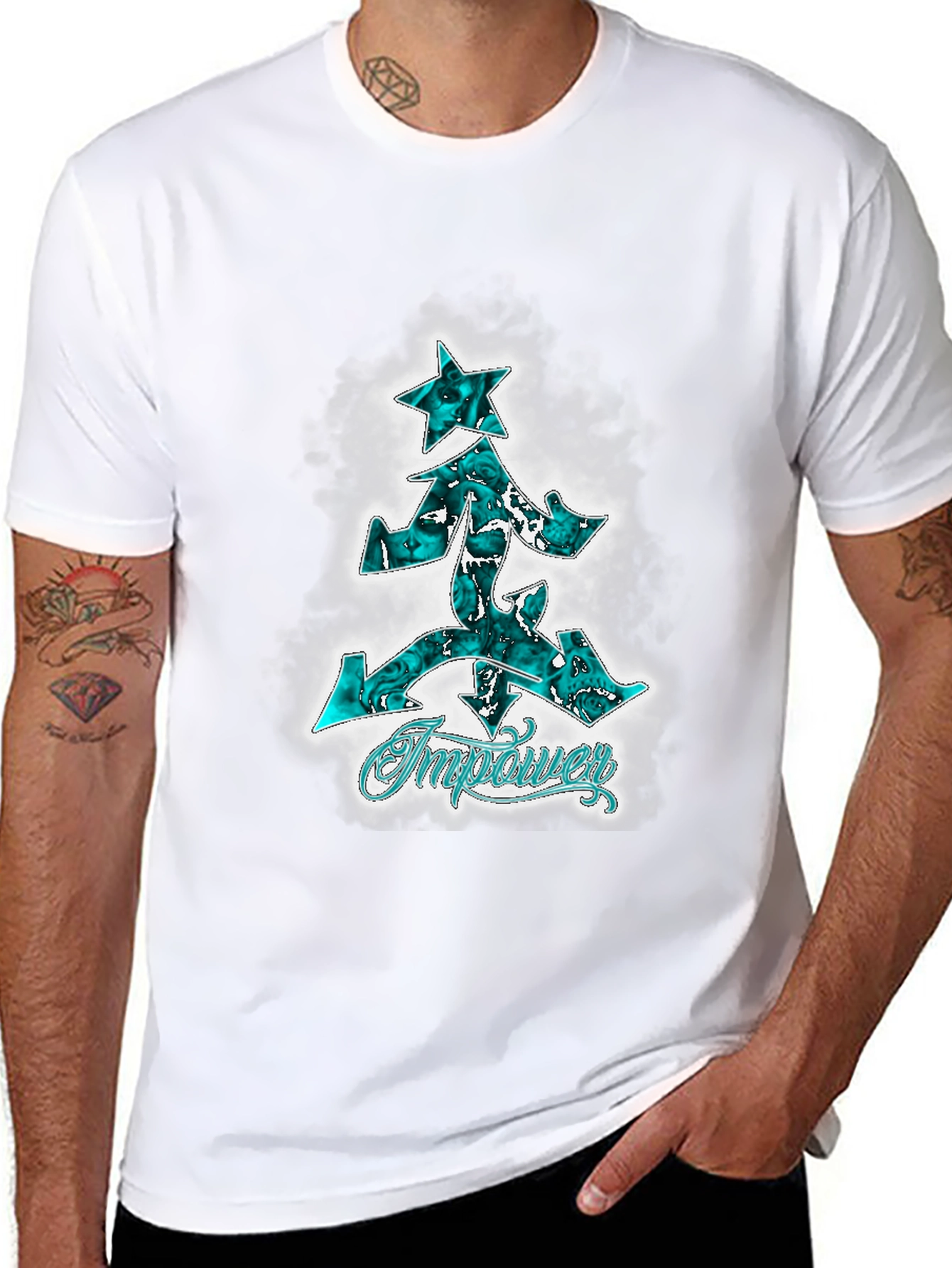 Empower Graphic Print Black T-Shirt