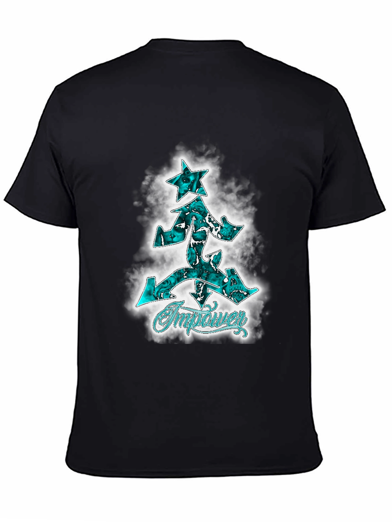 Empower Graphic Print Black T-Shirt