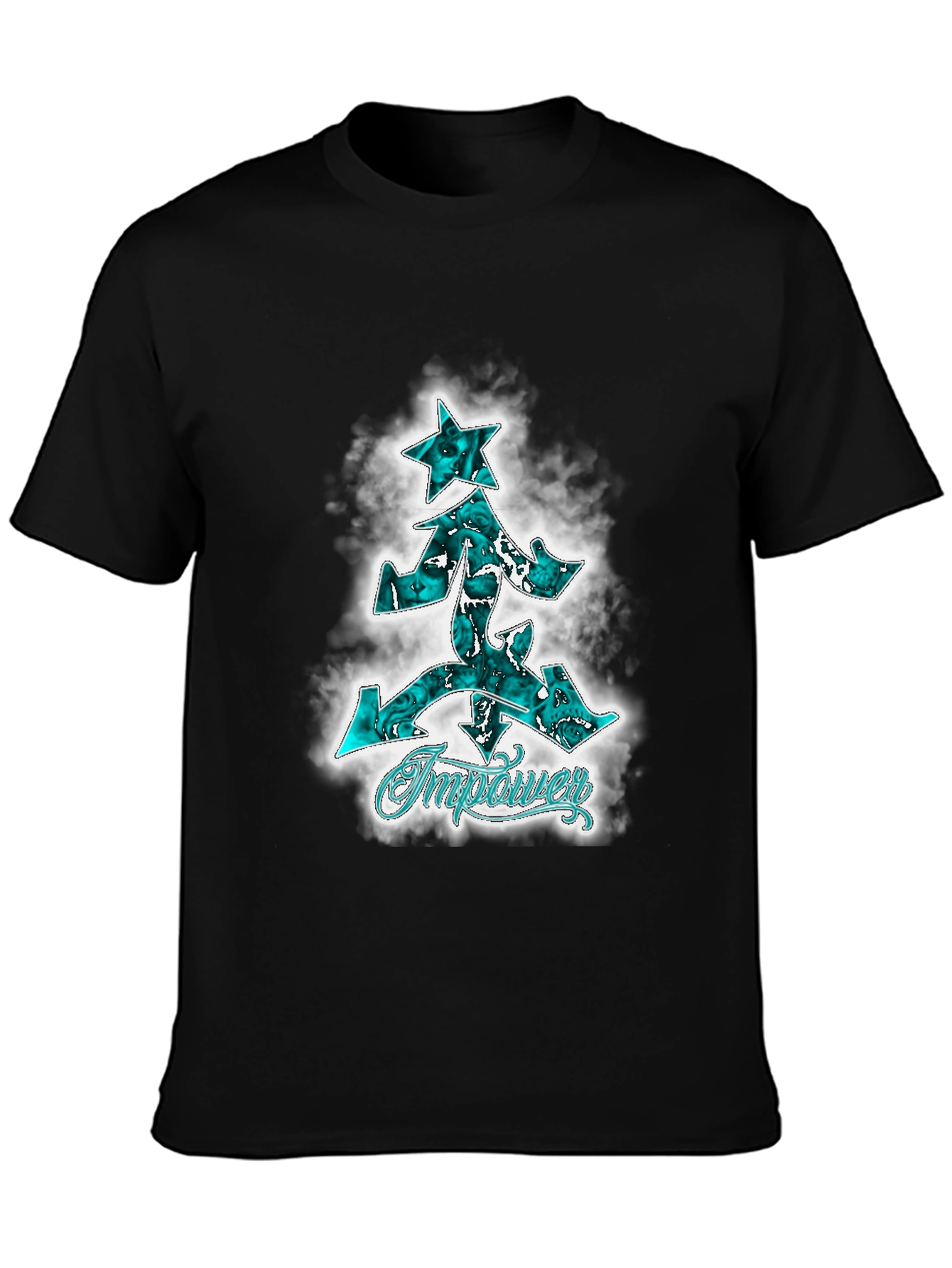 Empower Graphic Print Black T-Shirt