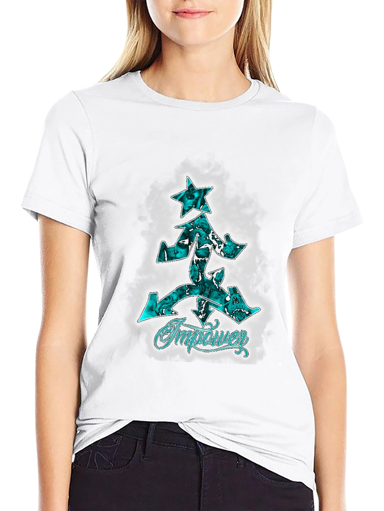 Empower Graphic Print Black T-Shirt