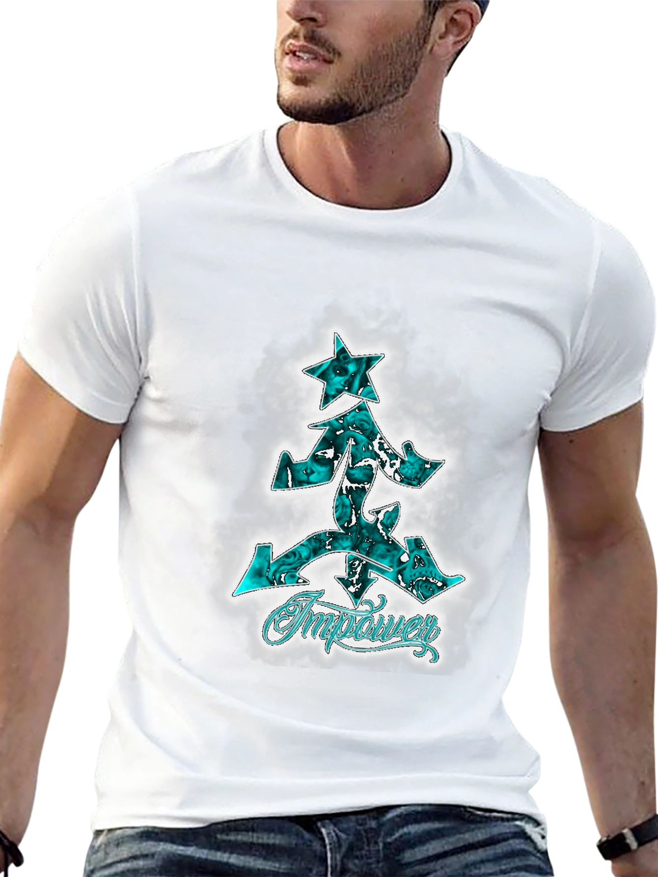 Empower Graphic Print Black T-Shirt