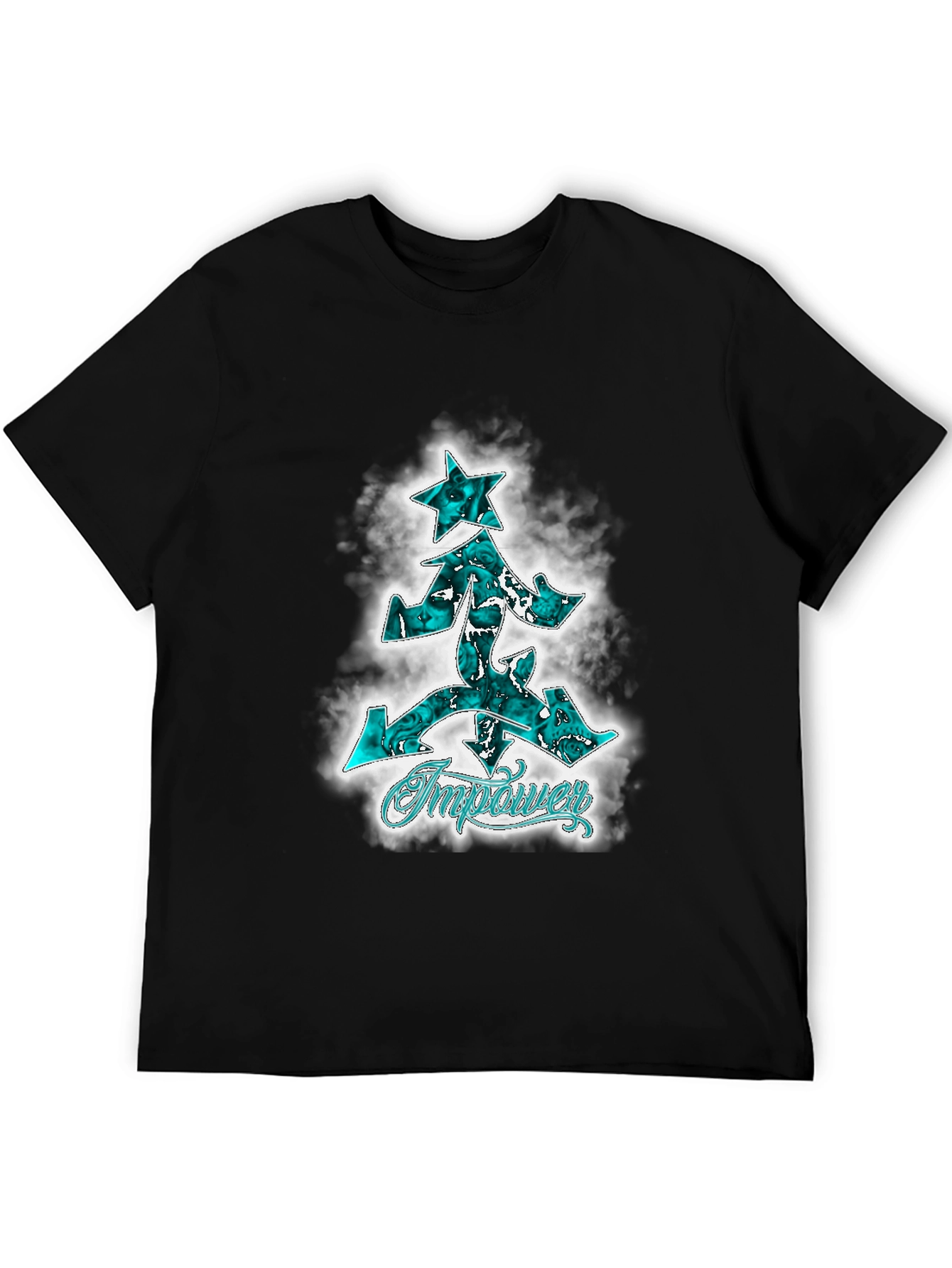 Empower Graphic Print Black T-Shirt