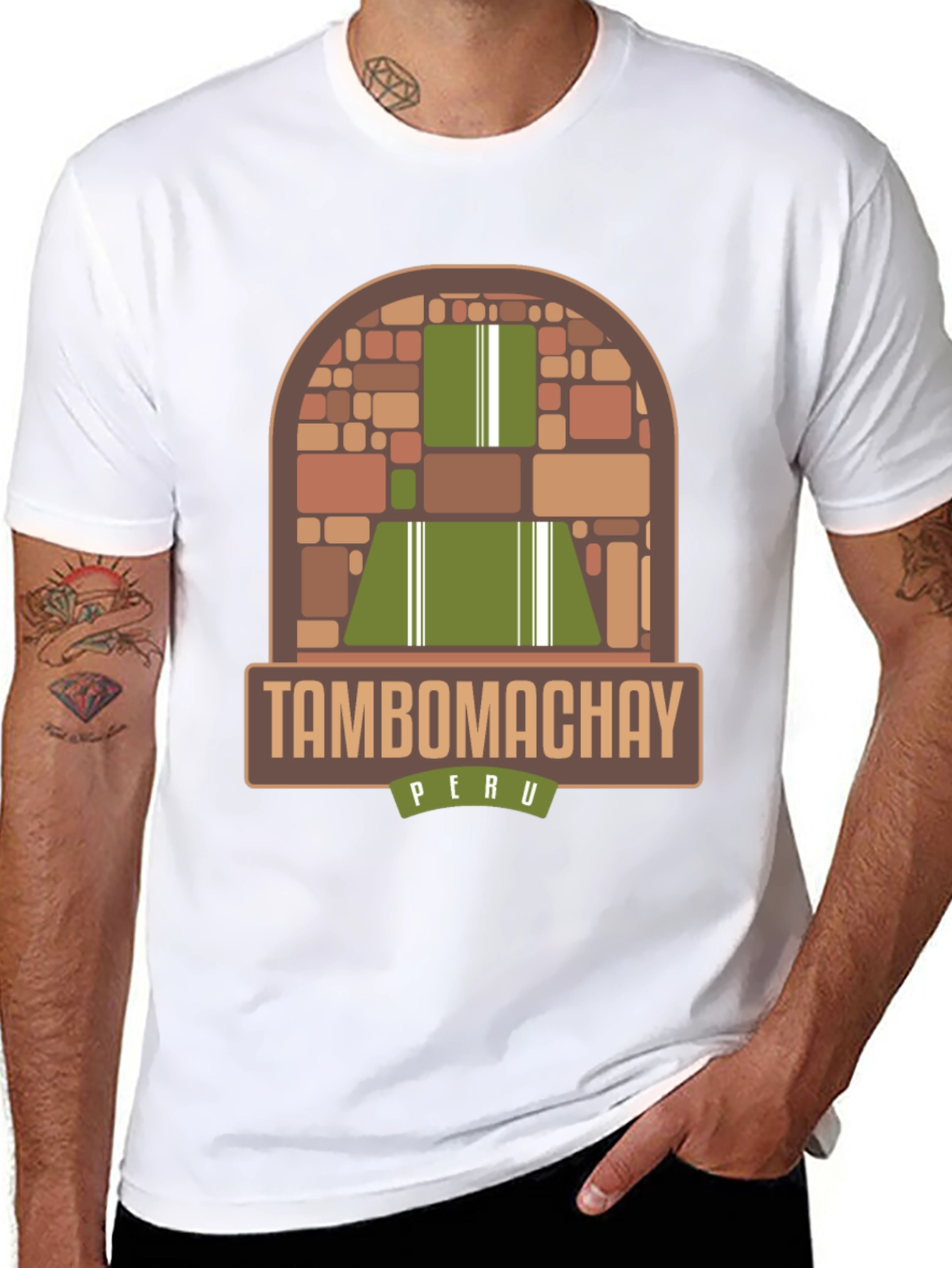Tambo Machay Peru Graphic Tee - Black Cotton T-Shirt