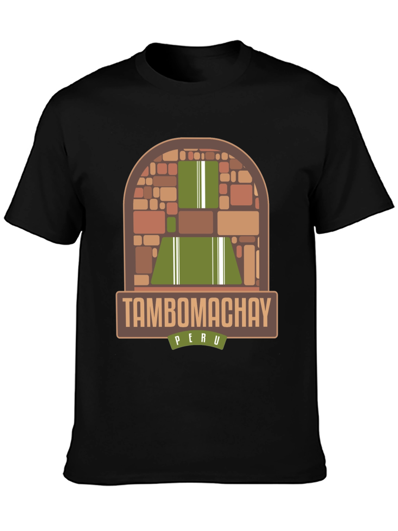 Tambo Machay Peru Graphic Tee - Black Cotton T-Shirt