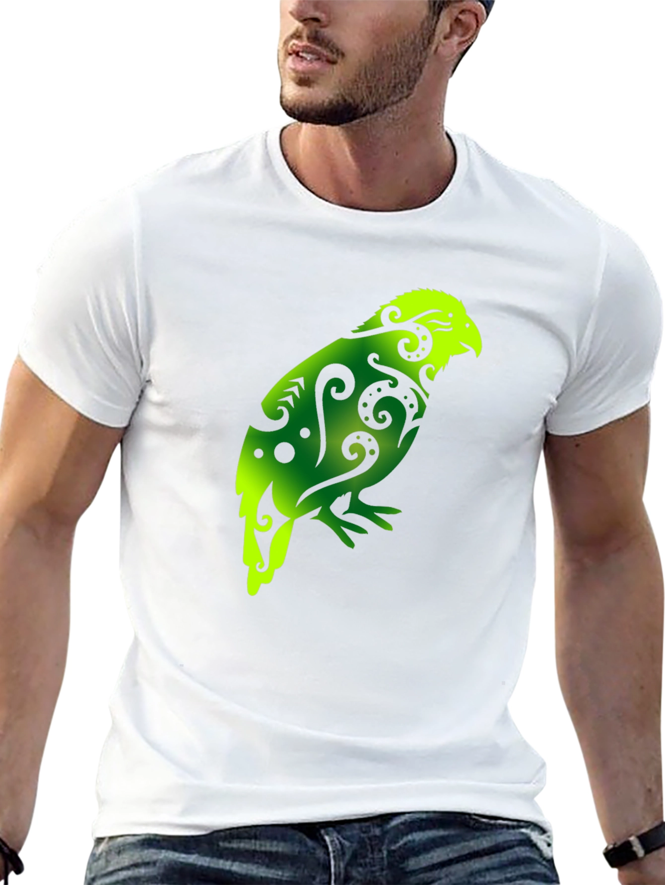 Maori Bird T-Shirt - Black
