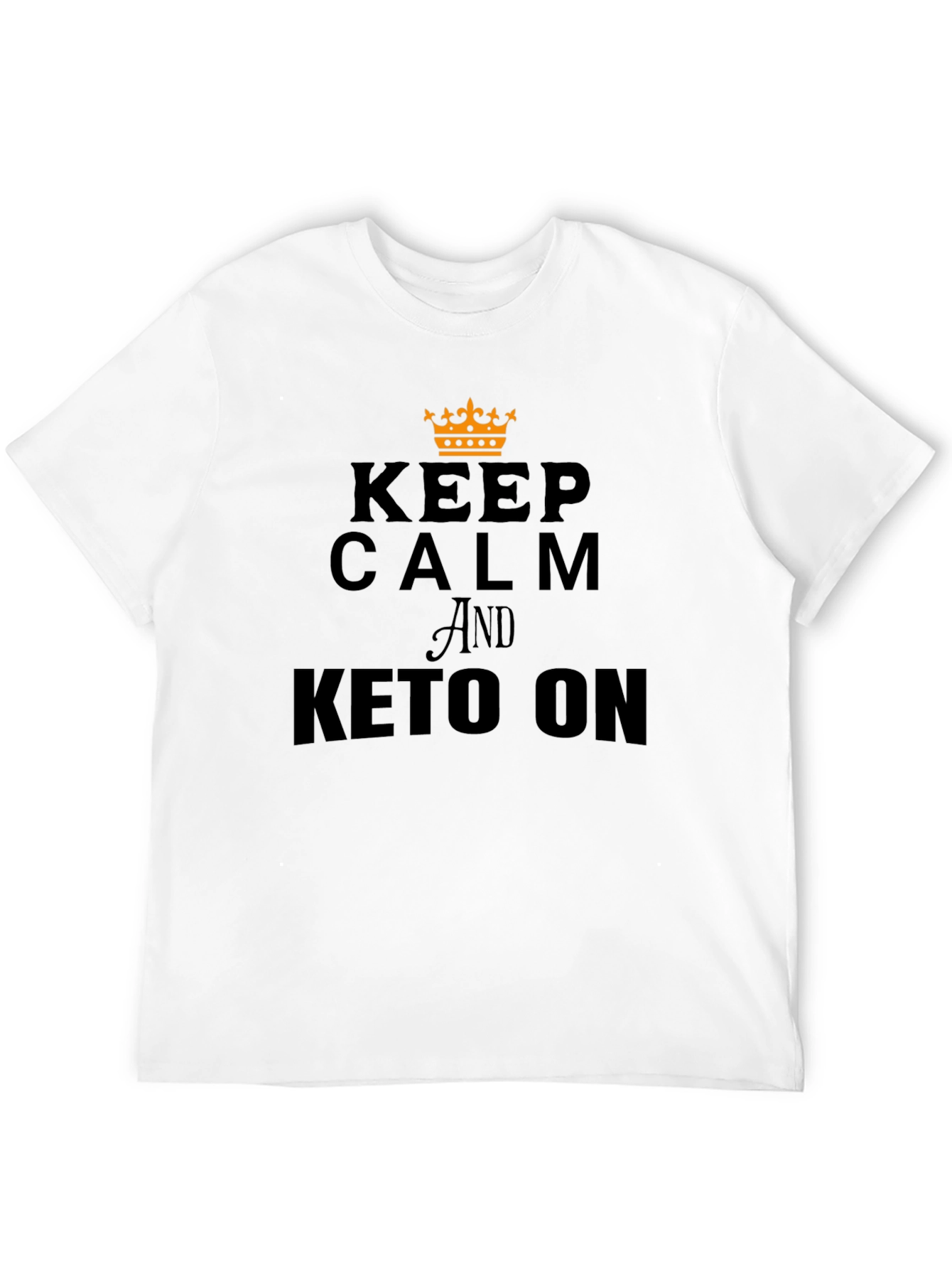Keep Calm & Keto On Graphic Tee - Black