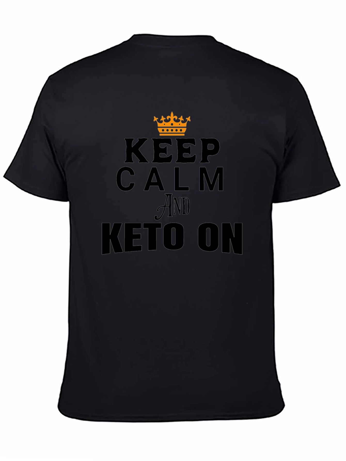 Keep Calm & Keto On Graphic Tee - Black