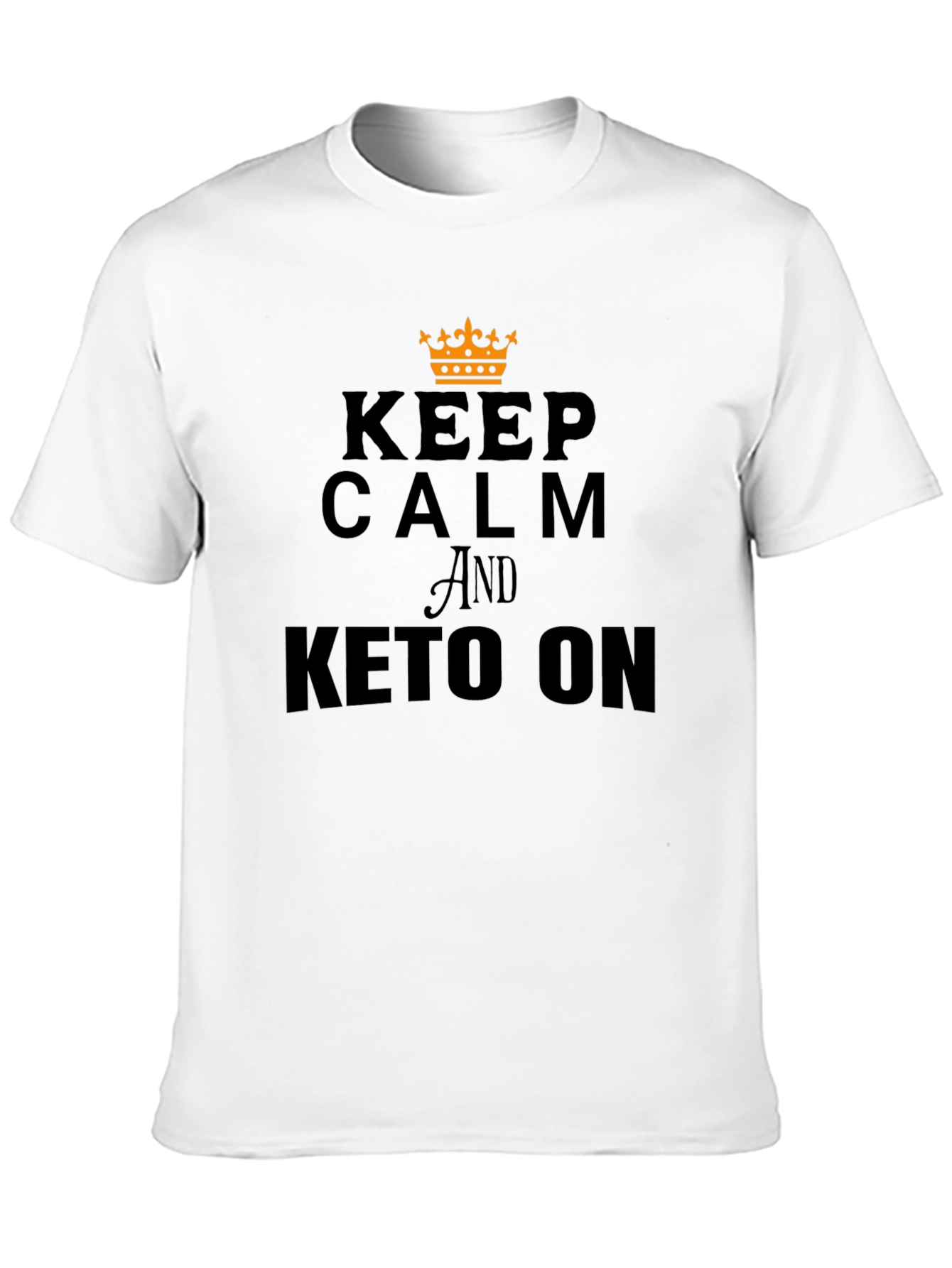 Keep Calm & Keto On Graphic Tee - Black