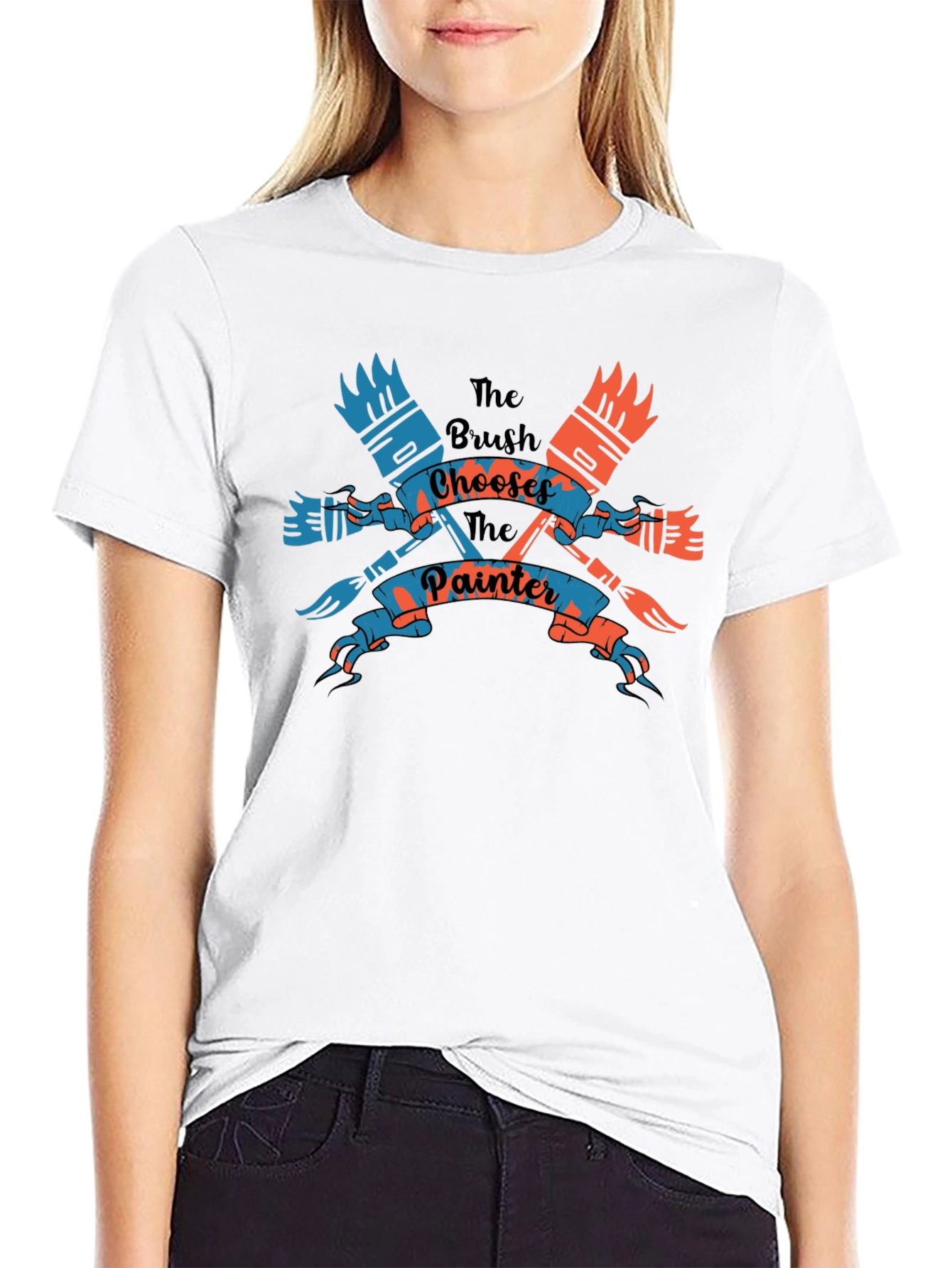 The Brush Chooses The Painter Black T-Shirt