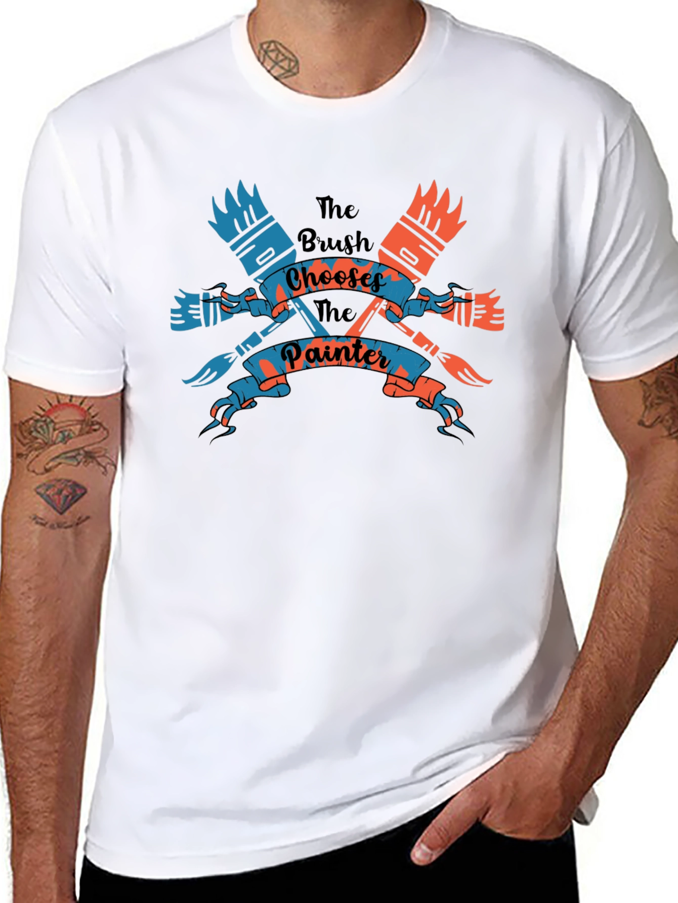 The Brush Chooses The Painter Black T-Shirt