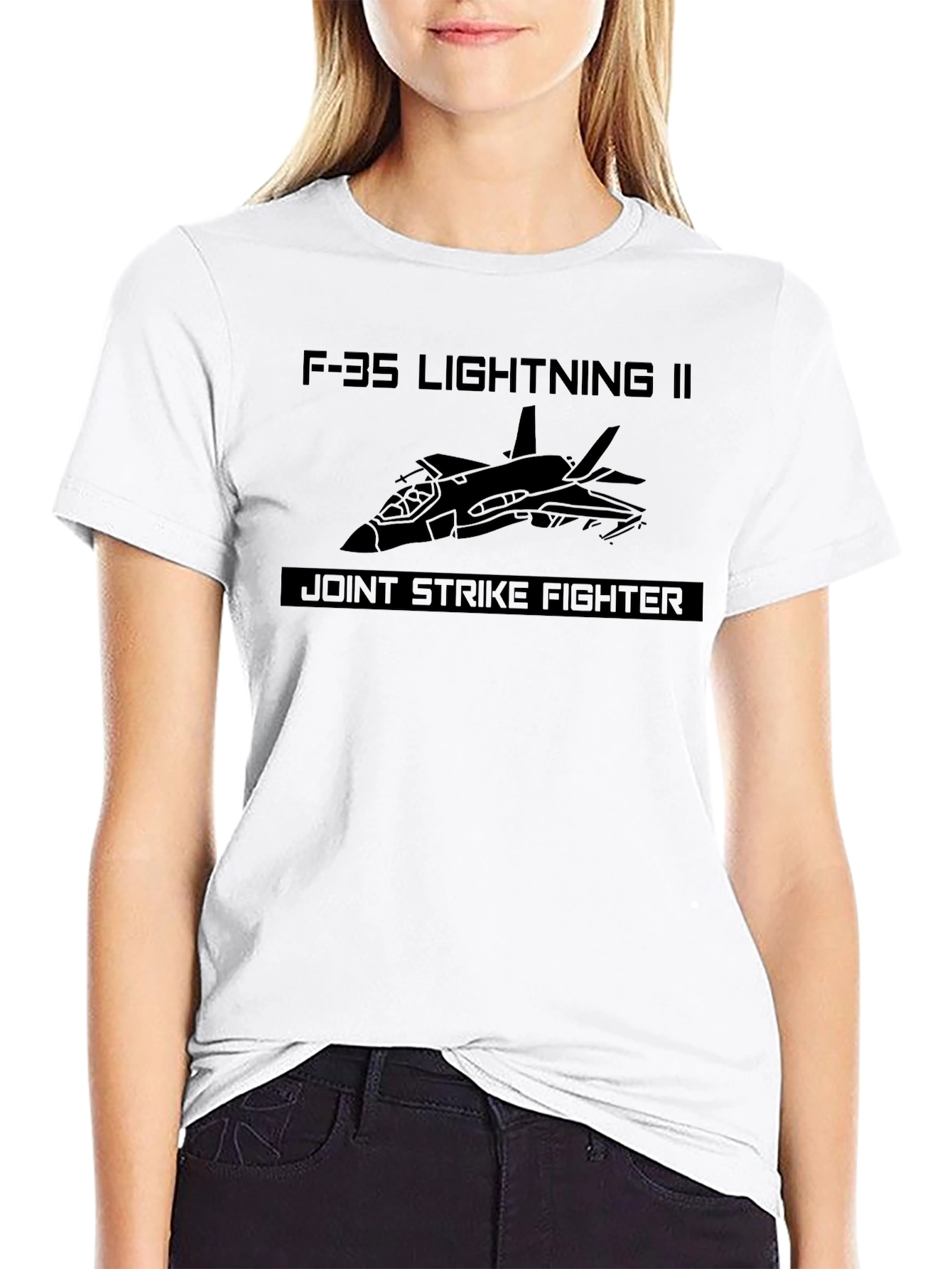 F-35 Lightning II Joint Strike Fighter Black T-Shirt