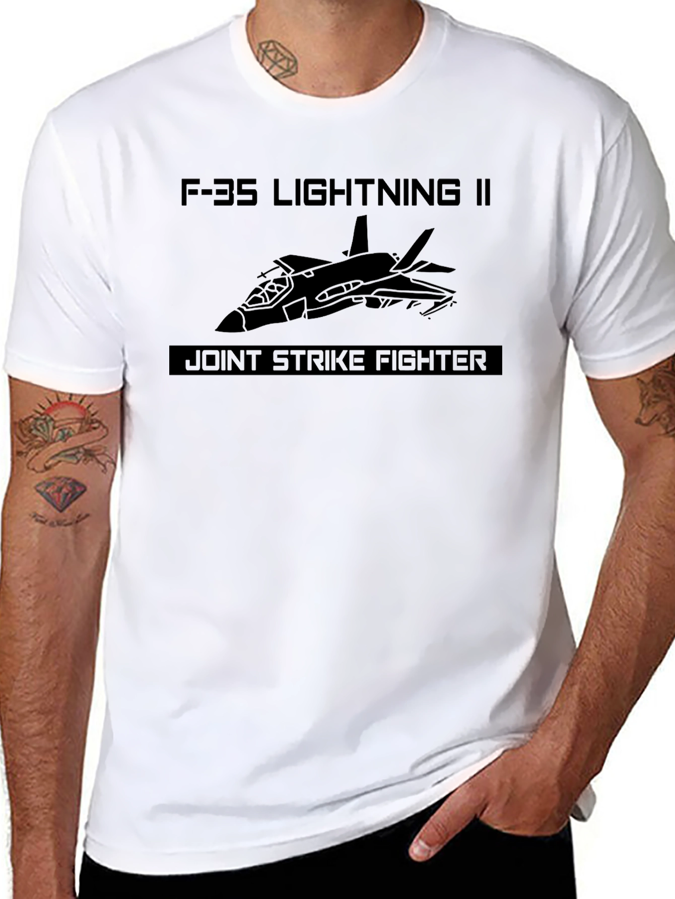 F-35 Lightning II Joint Strike Fighter Black T-Shirt