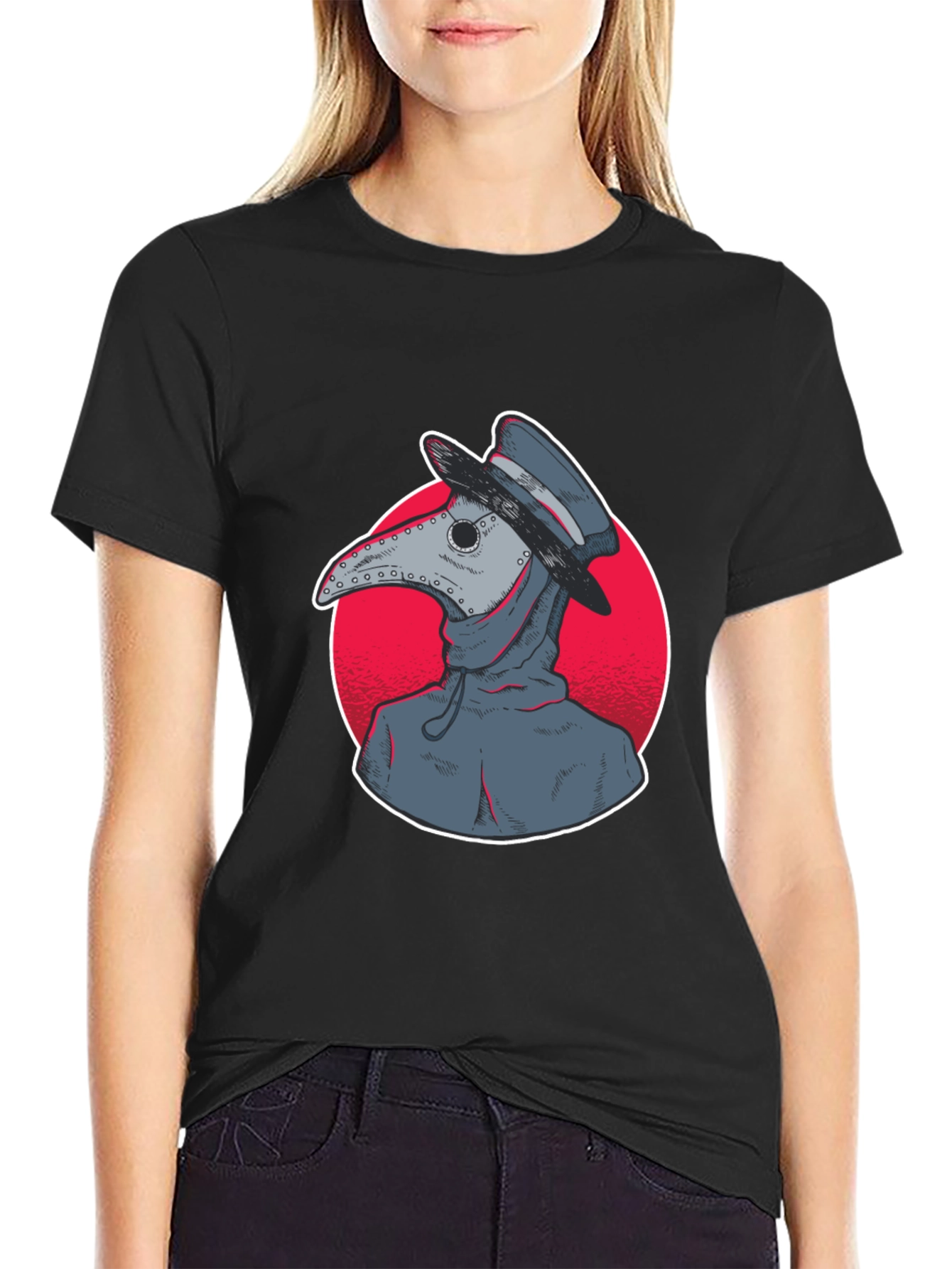 Plague Doctor Graphic Tee - Unique Design