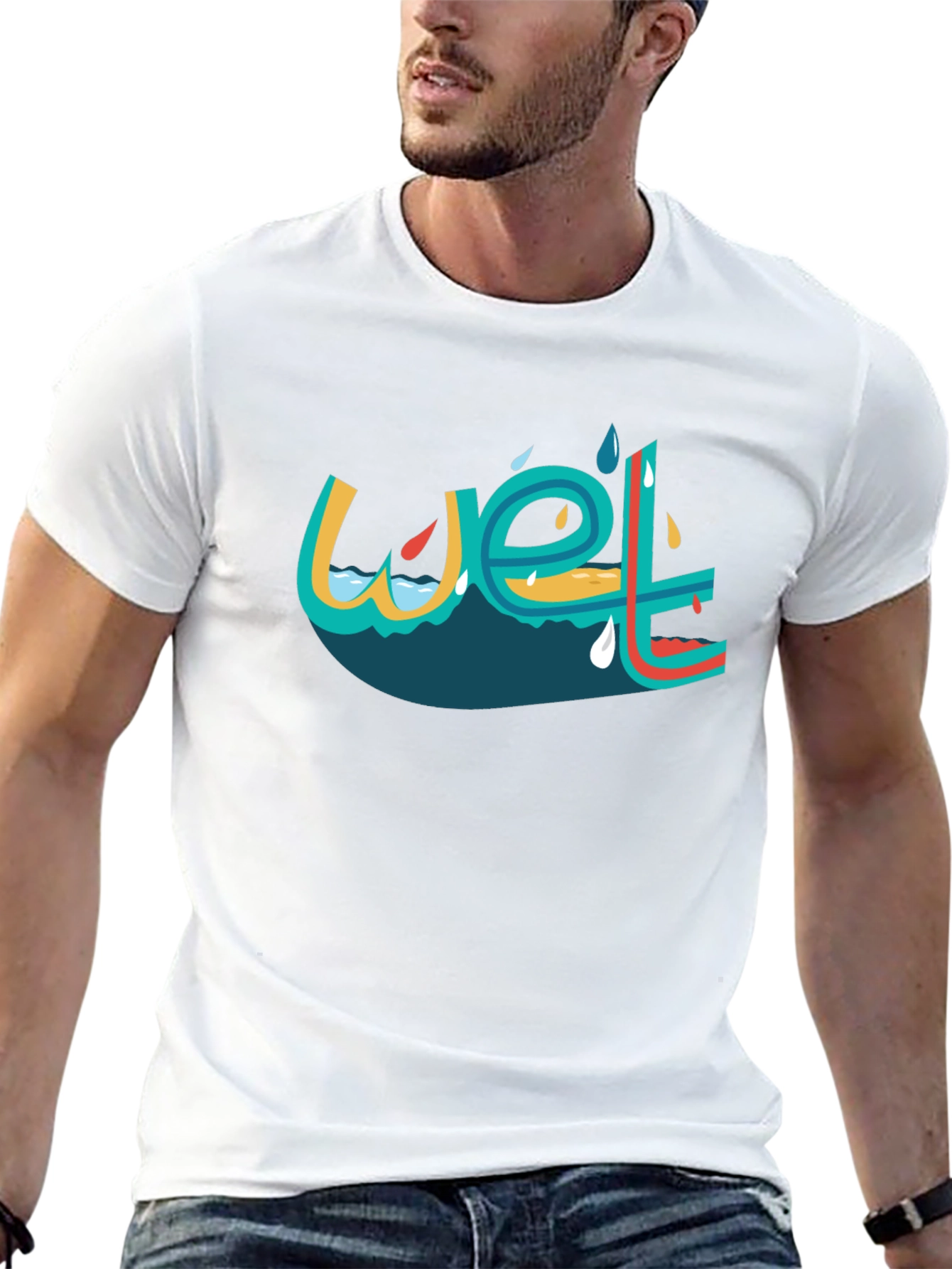 Wet Graphic Black T-Shirt