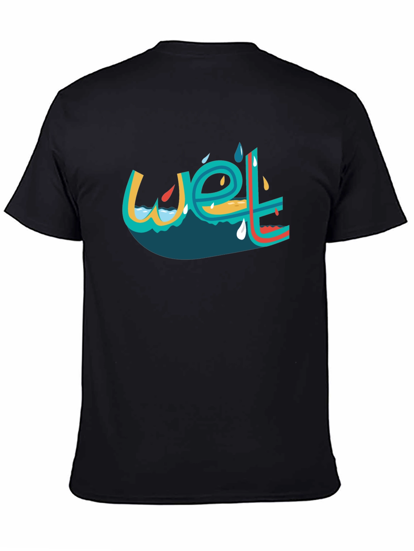 Wet Graphic Black T-Shirt