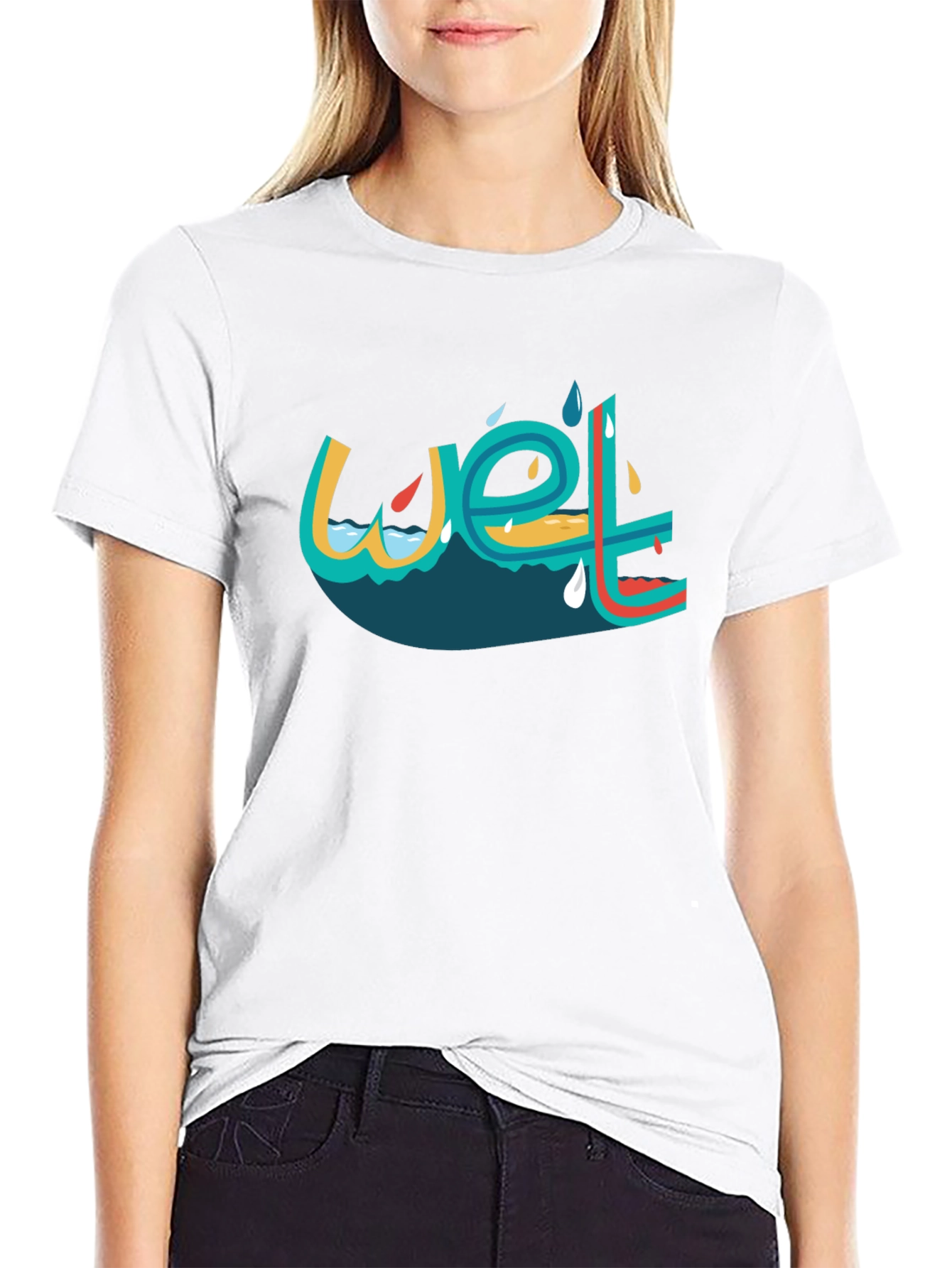 Wet Graphic Black T-Shirt