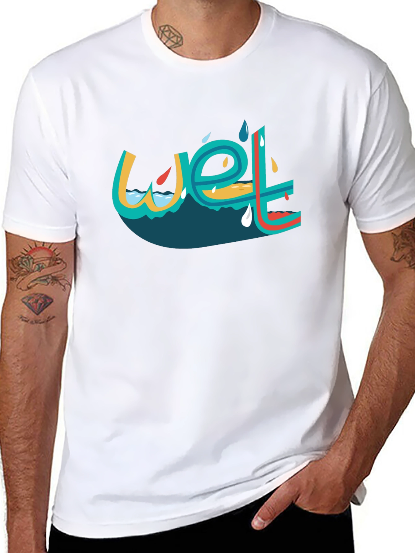 Wet Graphic Black T-Shirt
