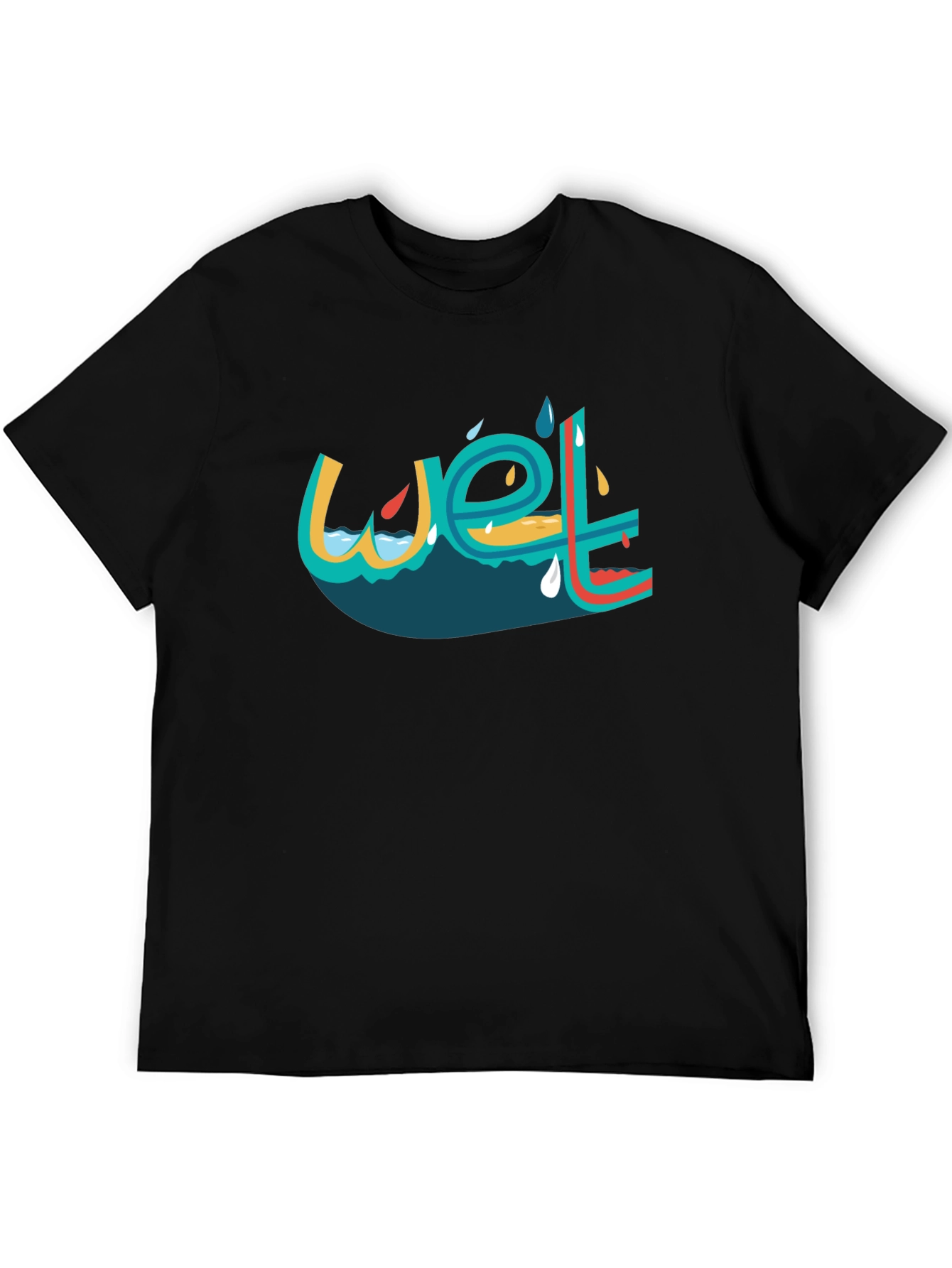 Wet Graphic Black T-Shirt