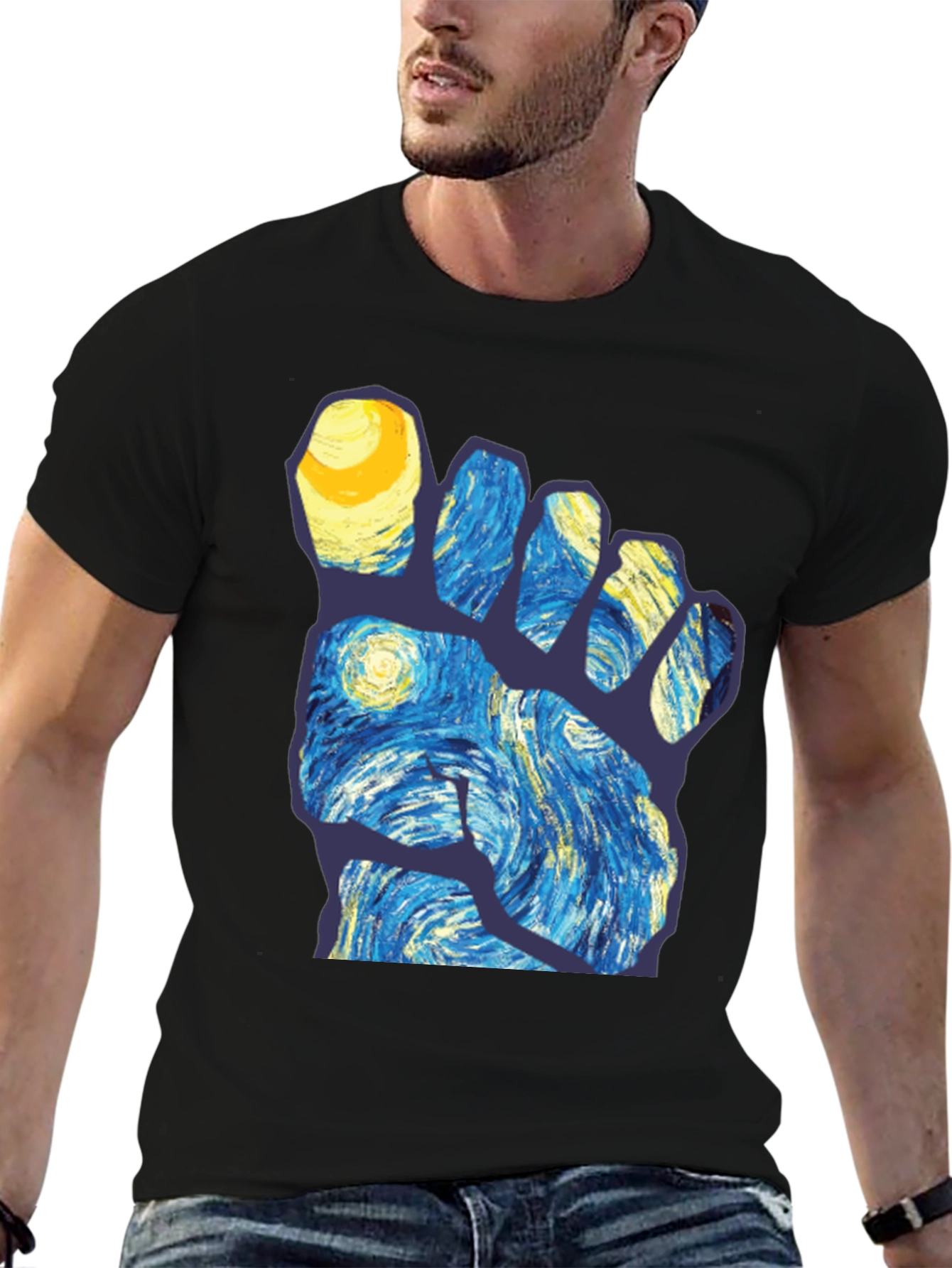 Starry Night Foot T-Shirt