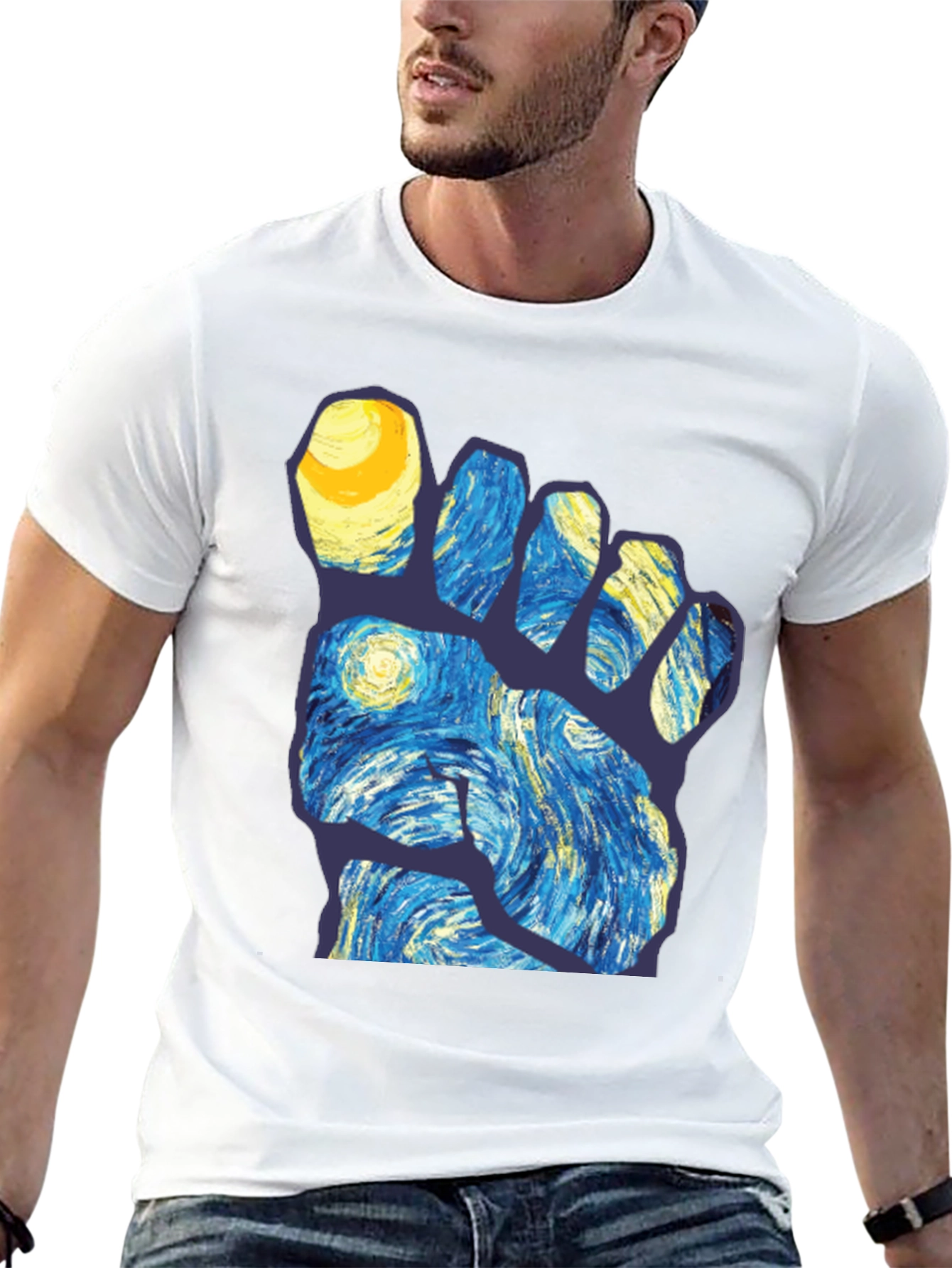 Starry Night Foot T-Shirt