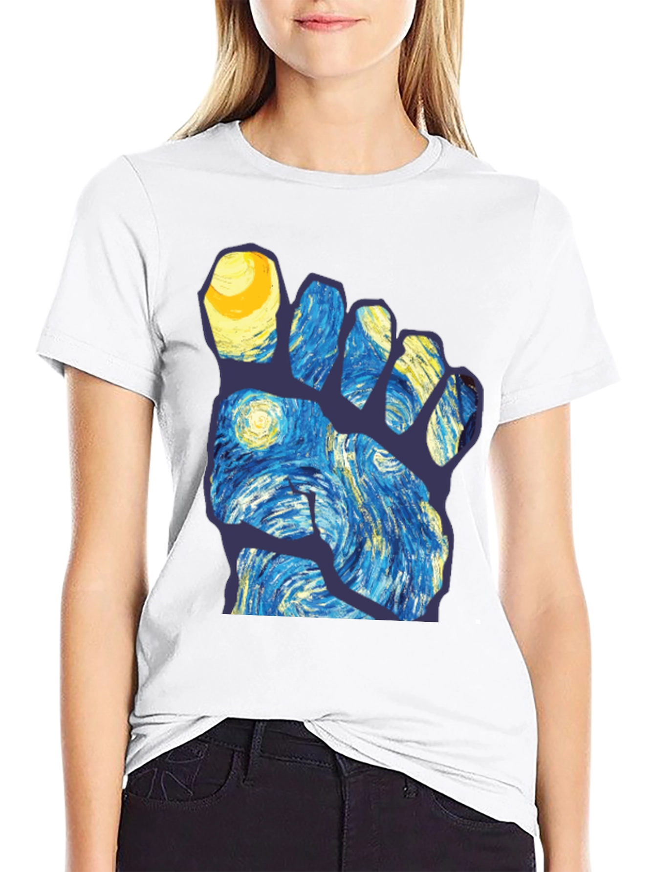 Starry Night Foot T-Shirt