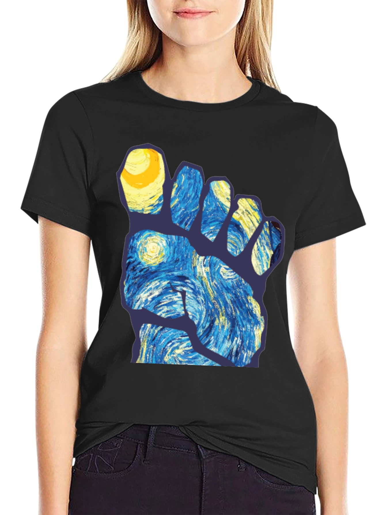 Starry Night Foot T-Shirt
