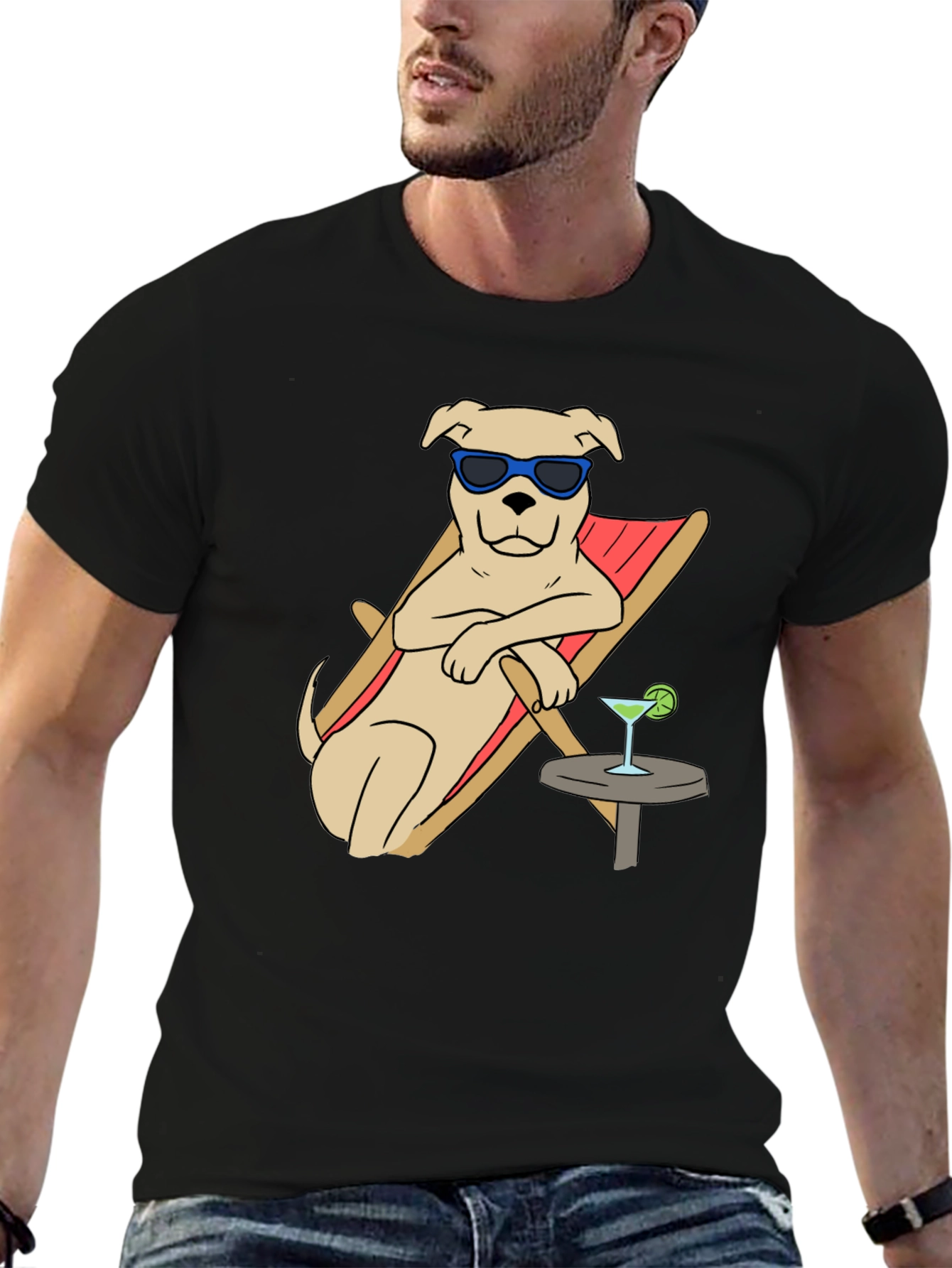 Chill Dog Graphic Tee - Relaxed Summer Vibes