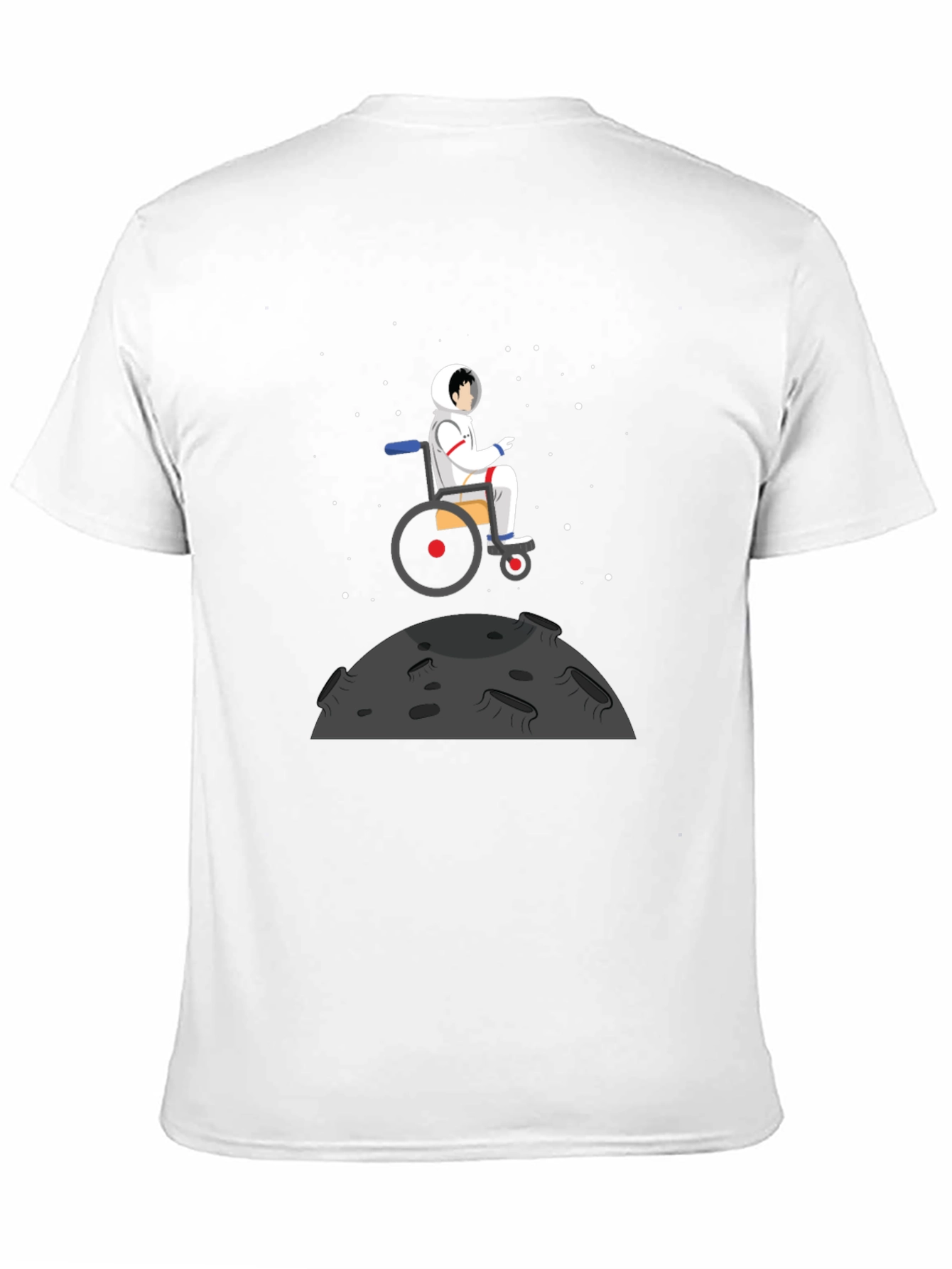 Astronaut Wheelchair T-Shirt - Black Graphic Tee