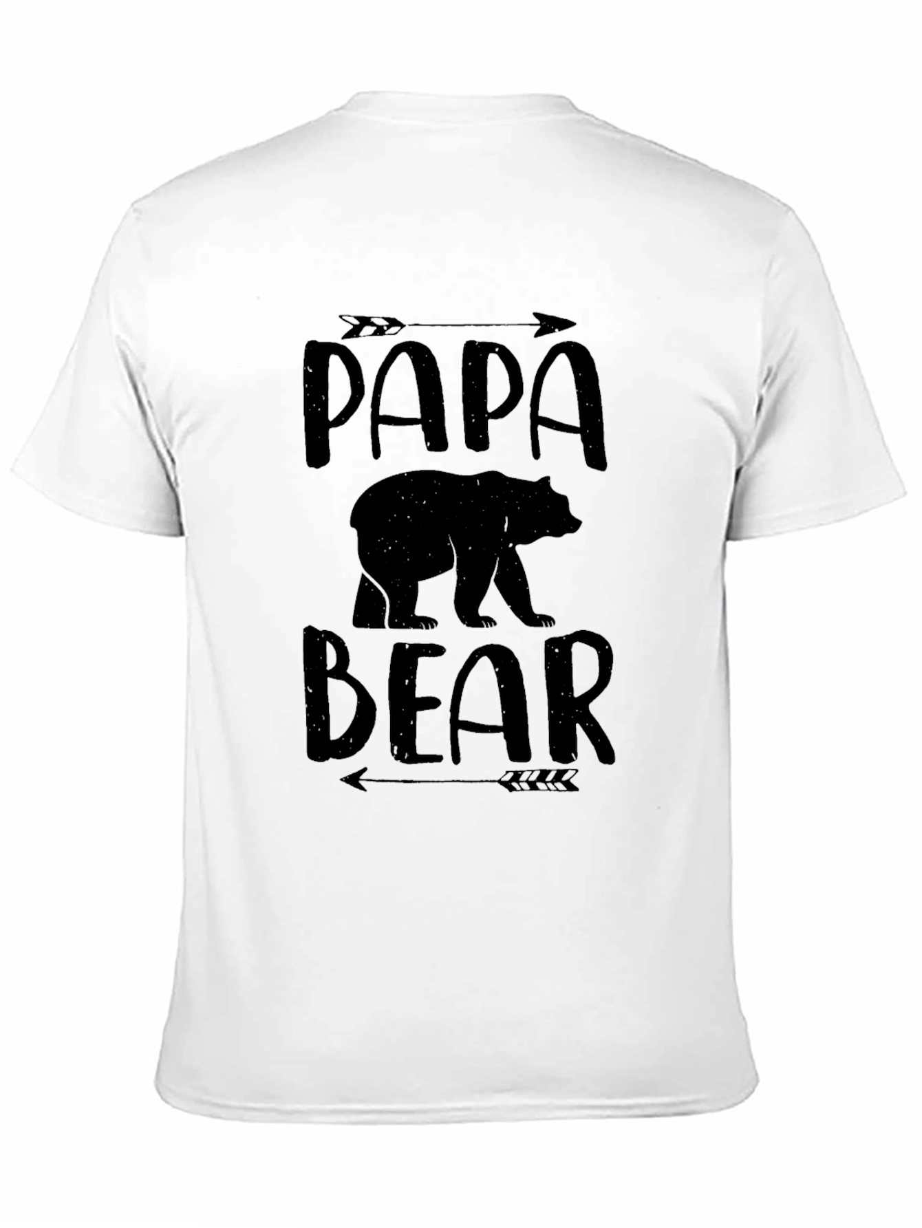 Papa Bear Graphic Tee - Black Cotton Comfort